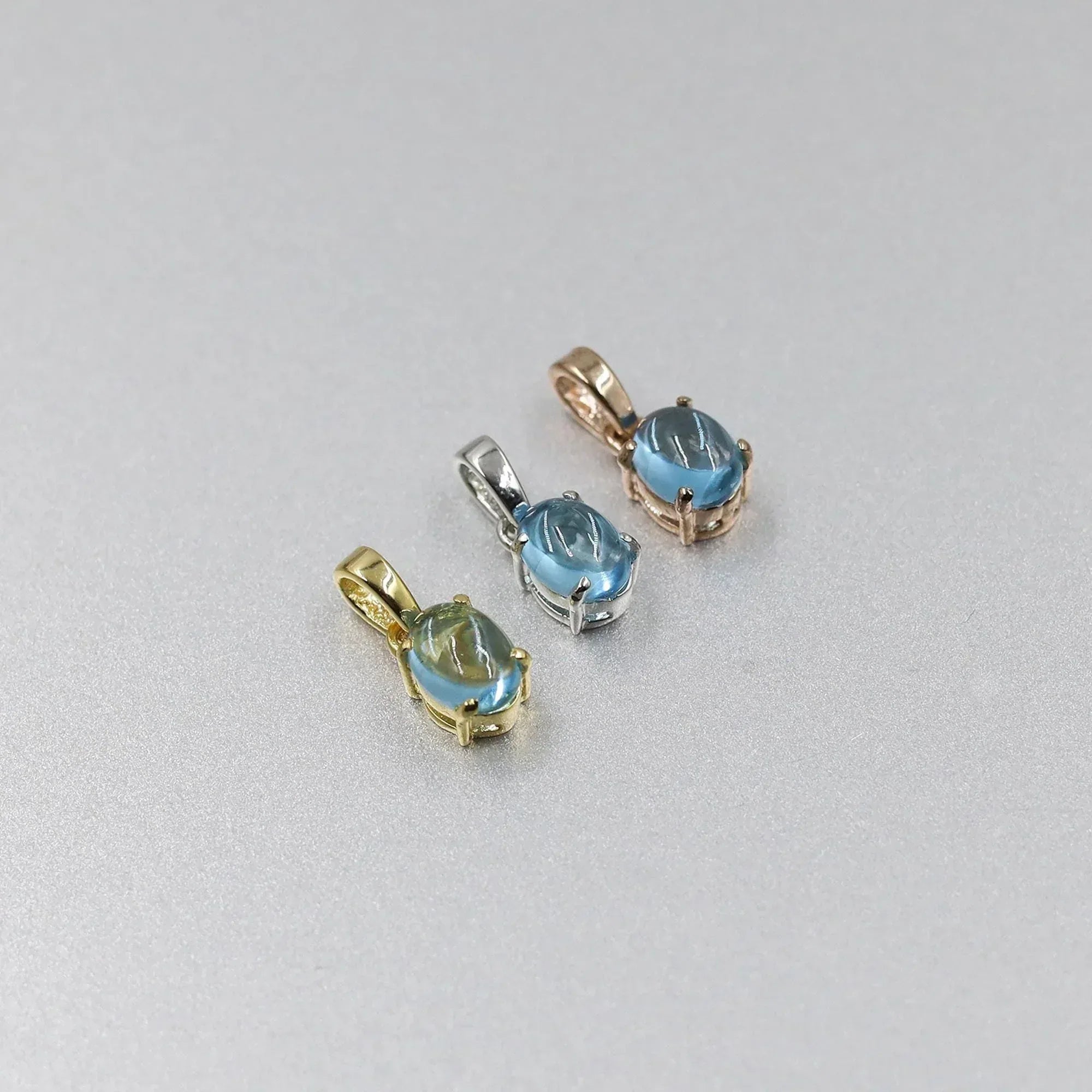 Handmade Swiss Blue Topaz Sterling Silver Pendant: December Birthstone