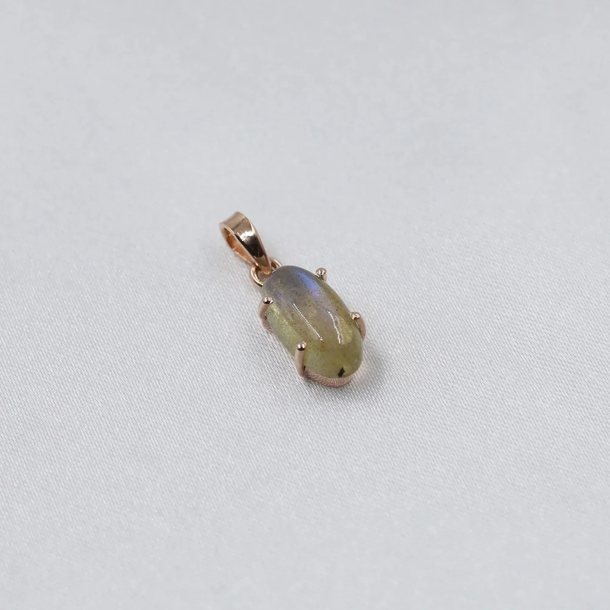 Blue Flash Labradorite 925 Silver Pendant: Boho Gemstone Necklace