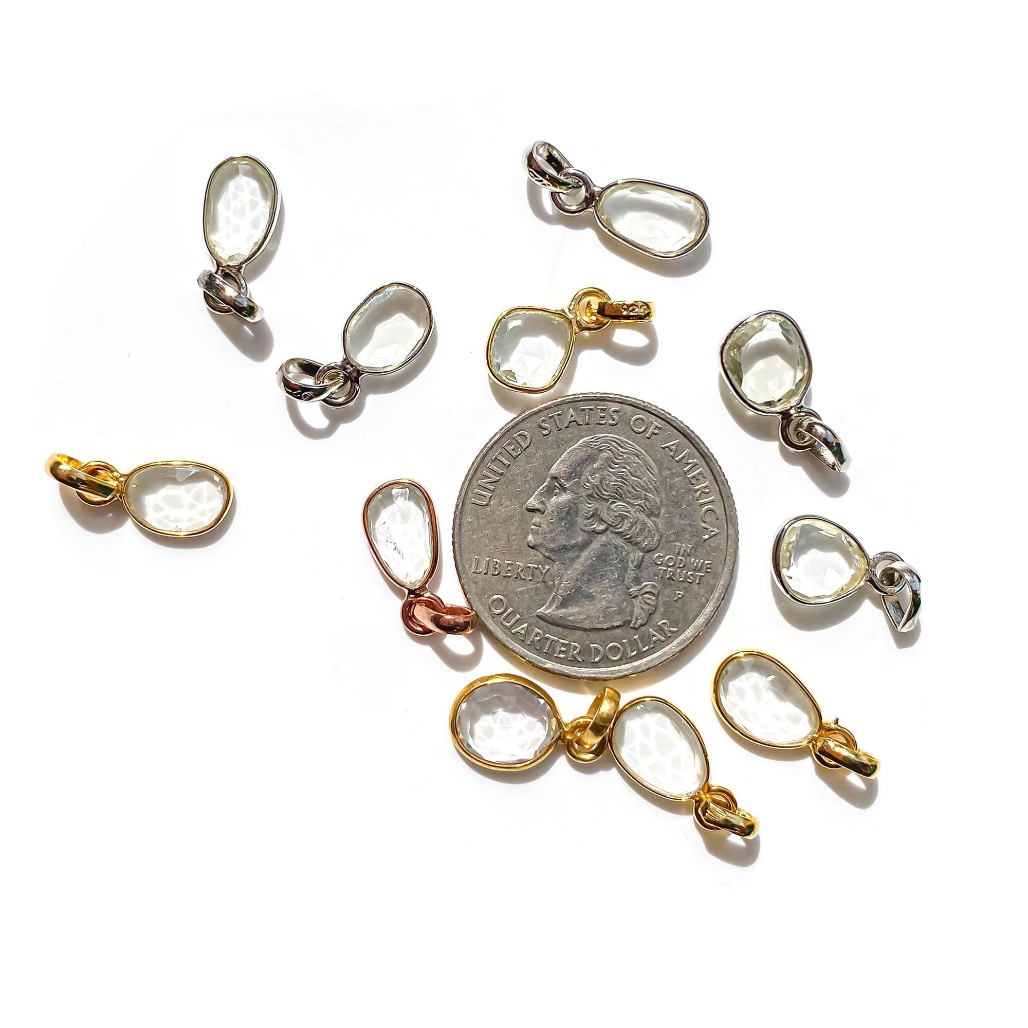 Green Amethyst Pendant: Handmade 925 Sterling Silver Solitaire Necklace