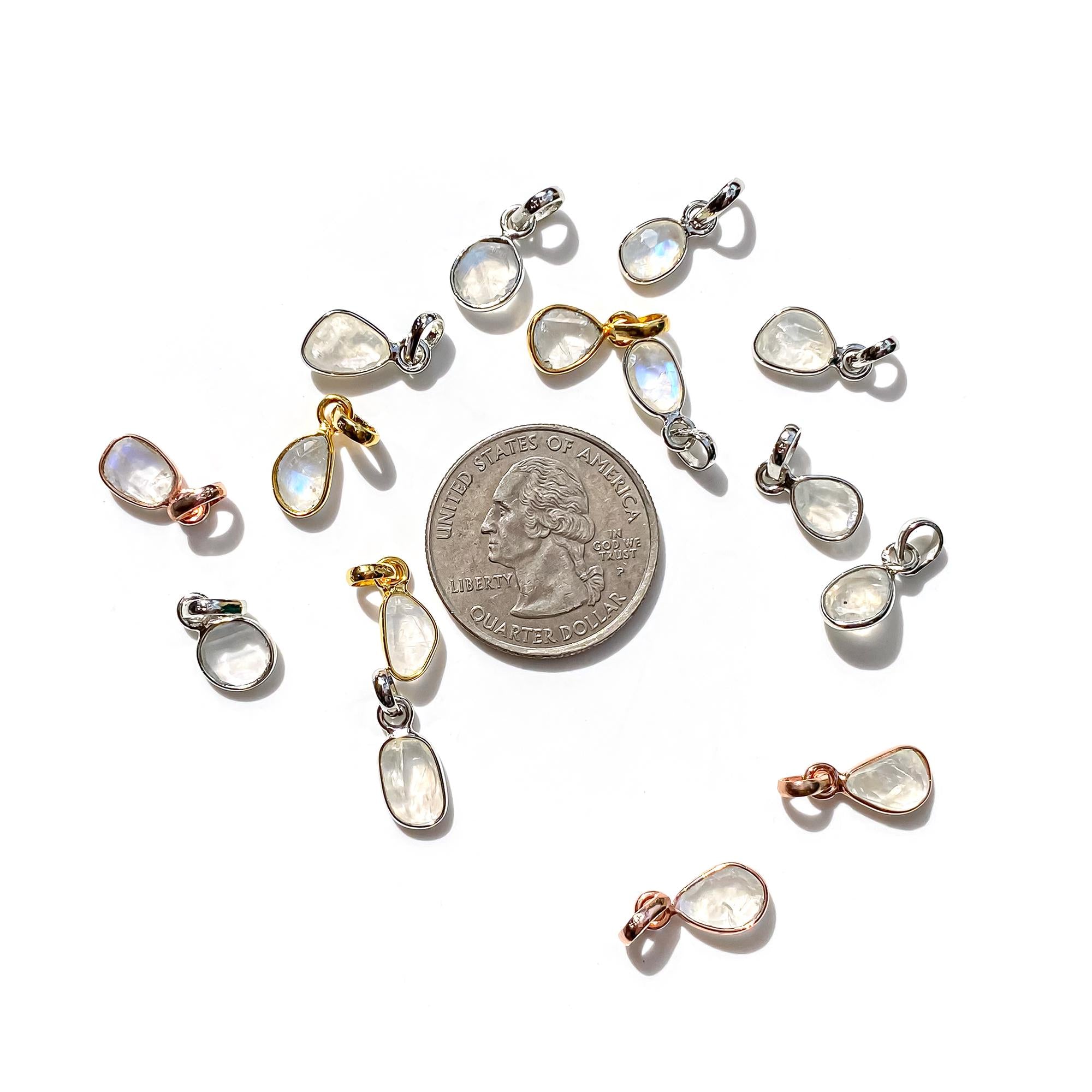 Rainbow Moonstone Pendant: 925 Sterling Silver Gemstone Necklace