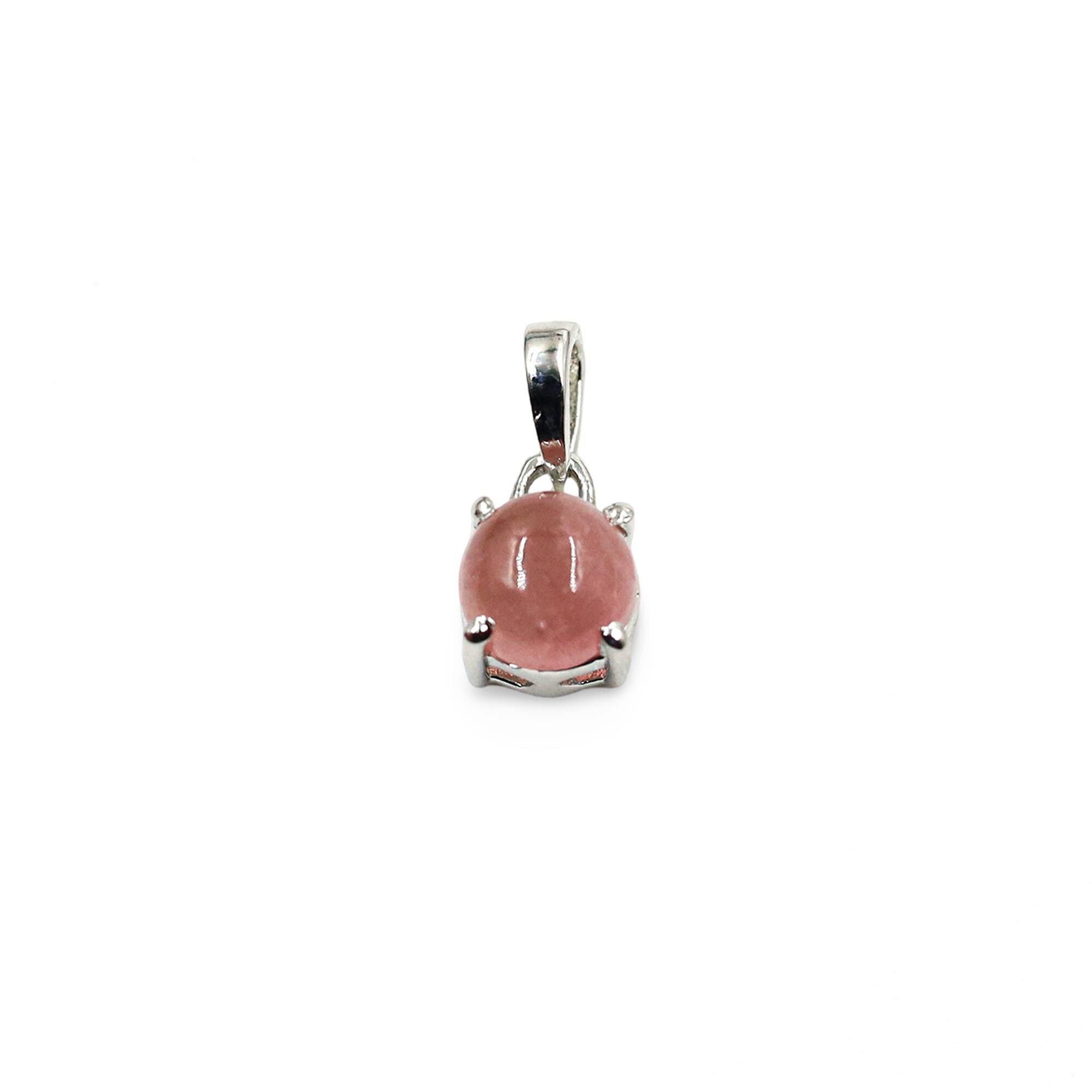 Natural Tourmaline Sterling Silver Pendant Necklace: October Birthstone