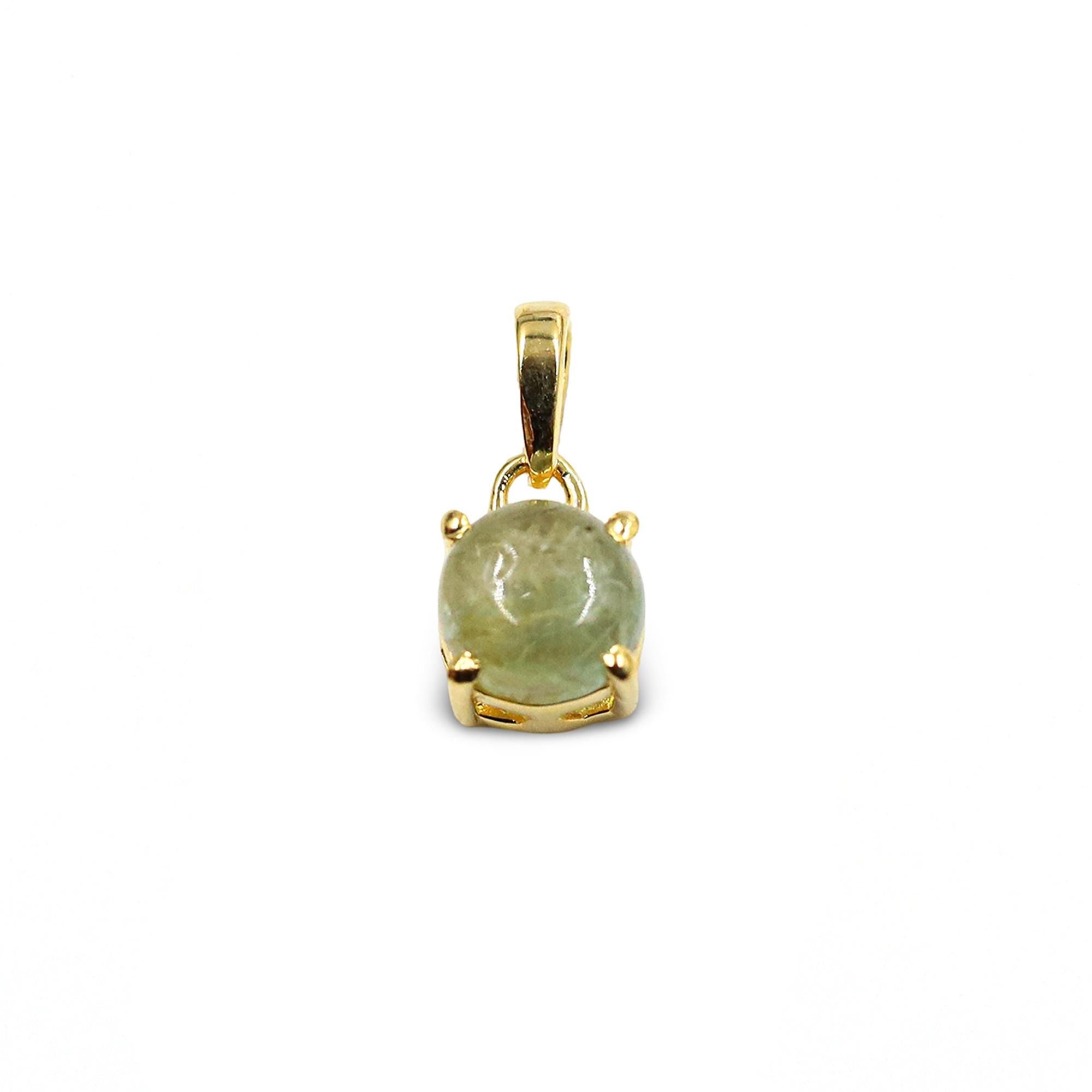 Natural Tourmaline Sterling Silver Pendant Necklace: October Birthstone