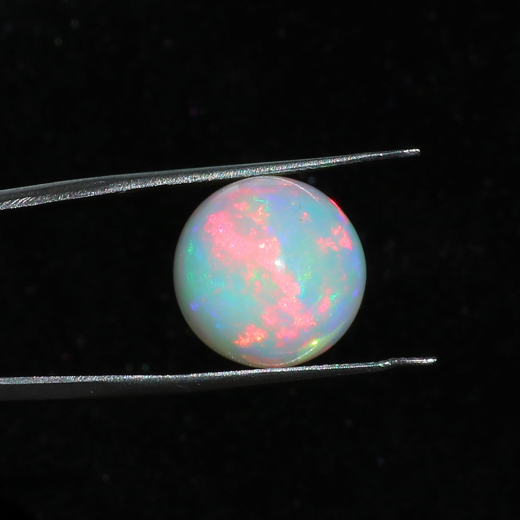 Welo Ethiopian Opal Cabochon: 15mm Round Gemstone for Jewelry