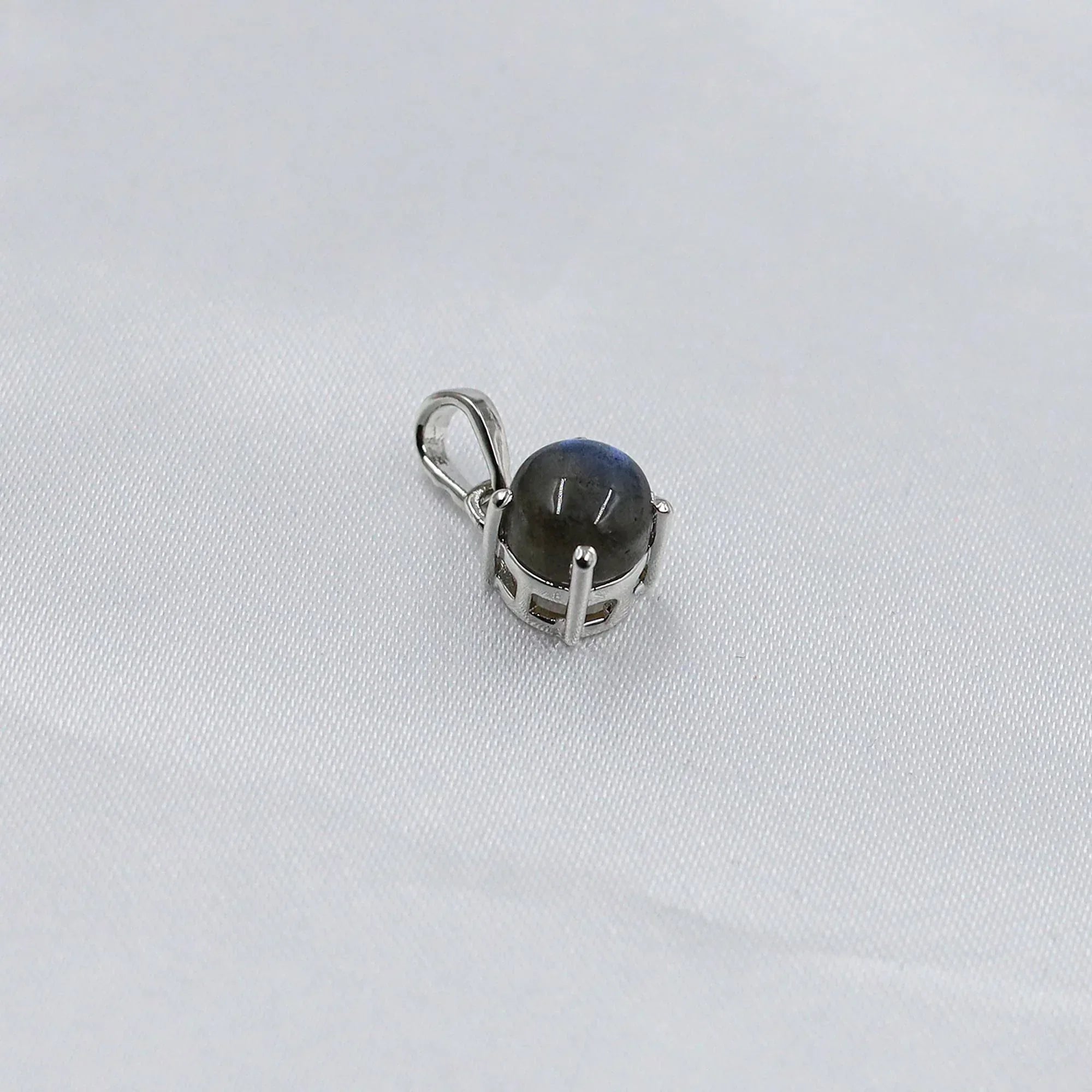 Labradorite Pendant: 925 Sterling Silver, Blue Flash Gemstone