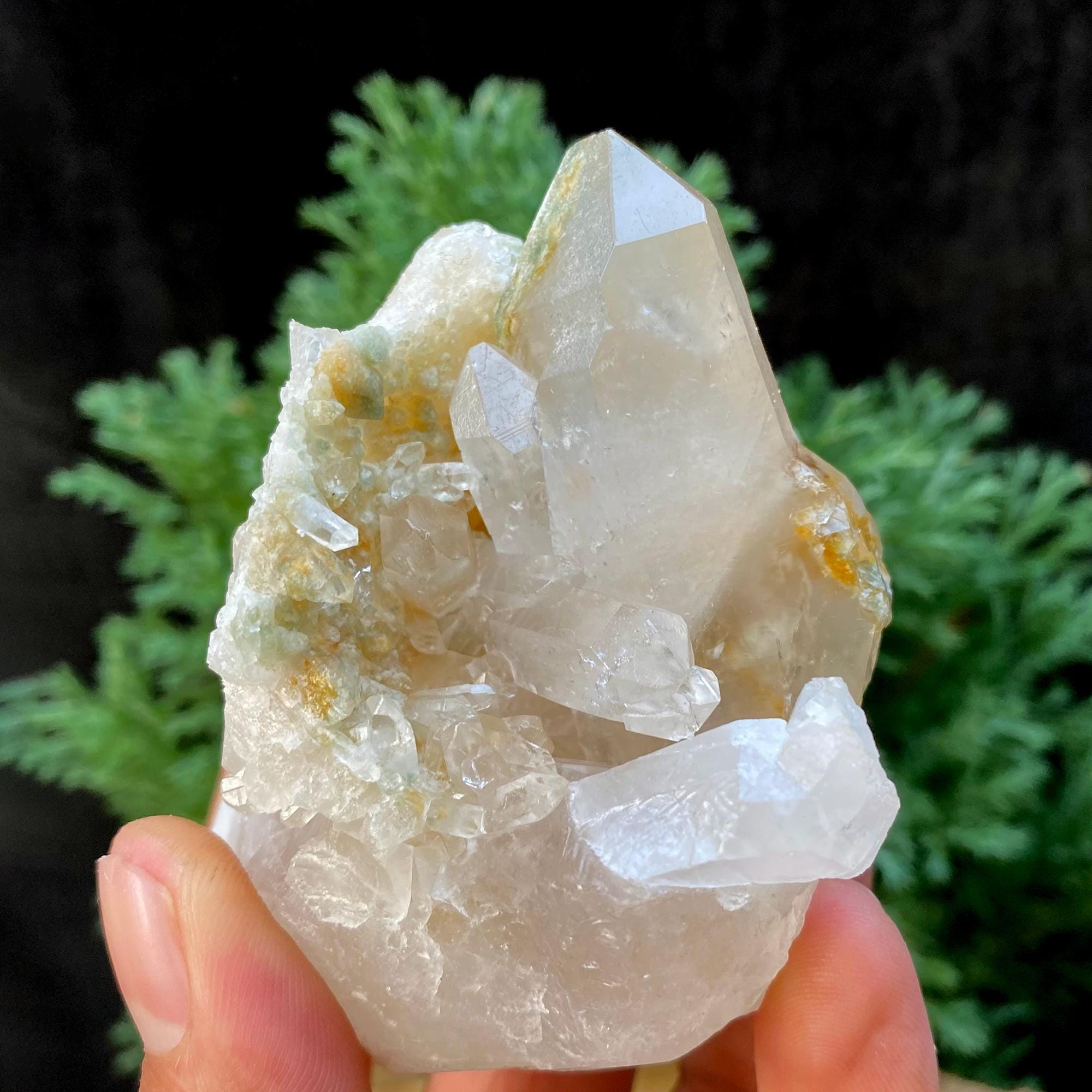 265g Natural Yellow Samadhi Quartz Crystal: Himalayan Healing Stone