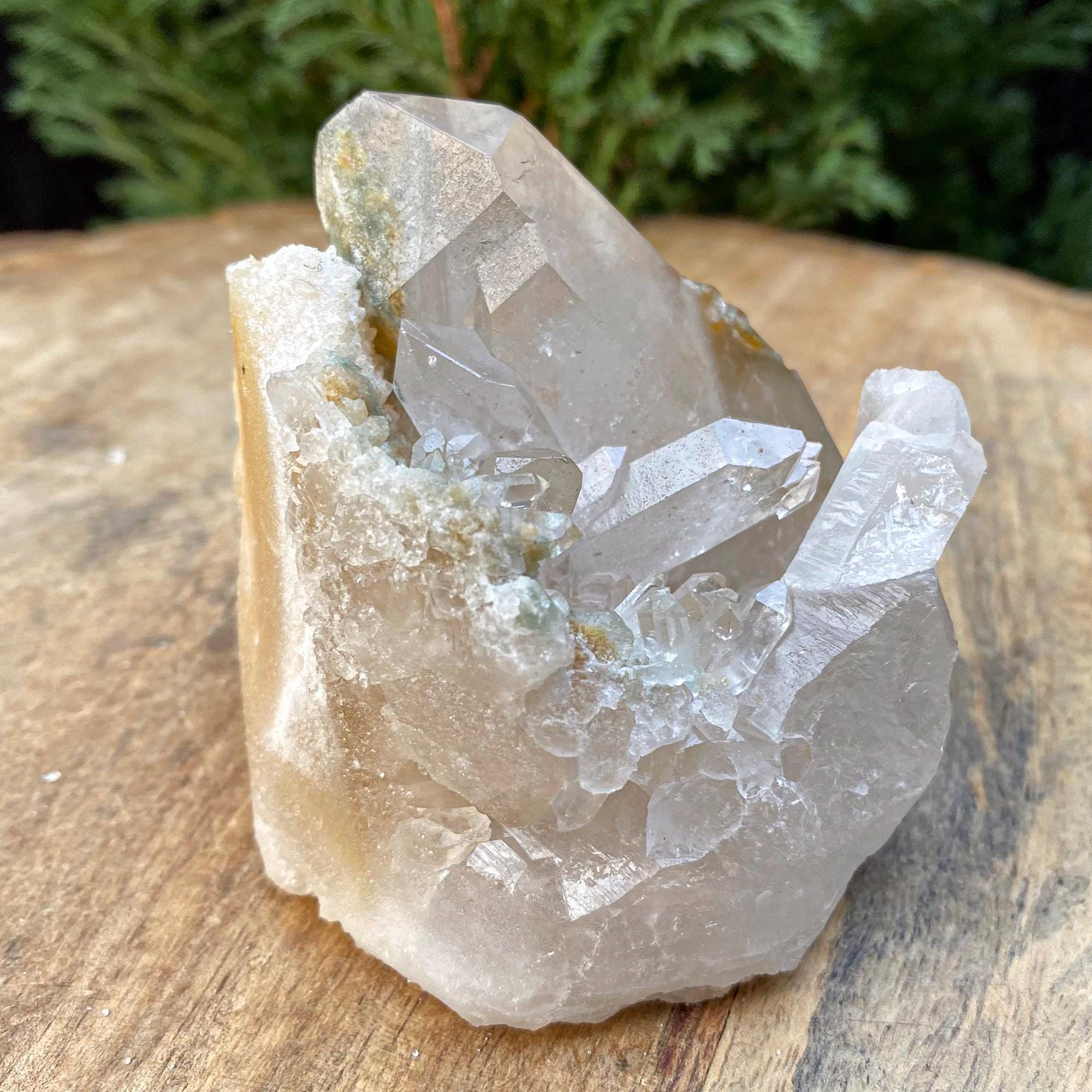265g Natural Yellow Samadhi Quartz Crystal: Himalayan Healing Stone