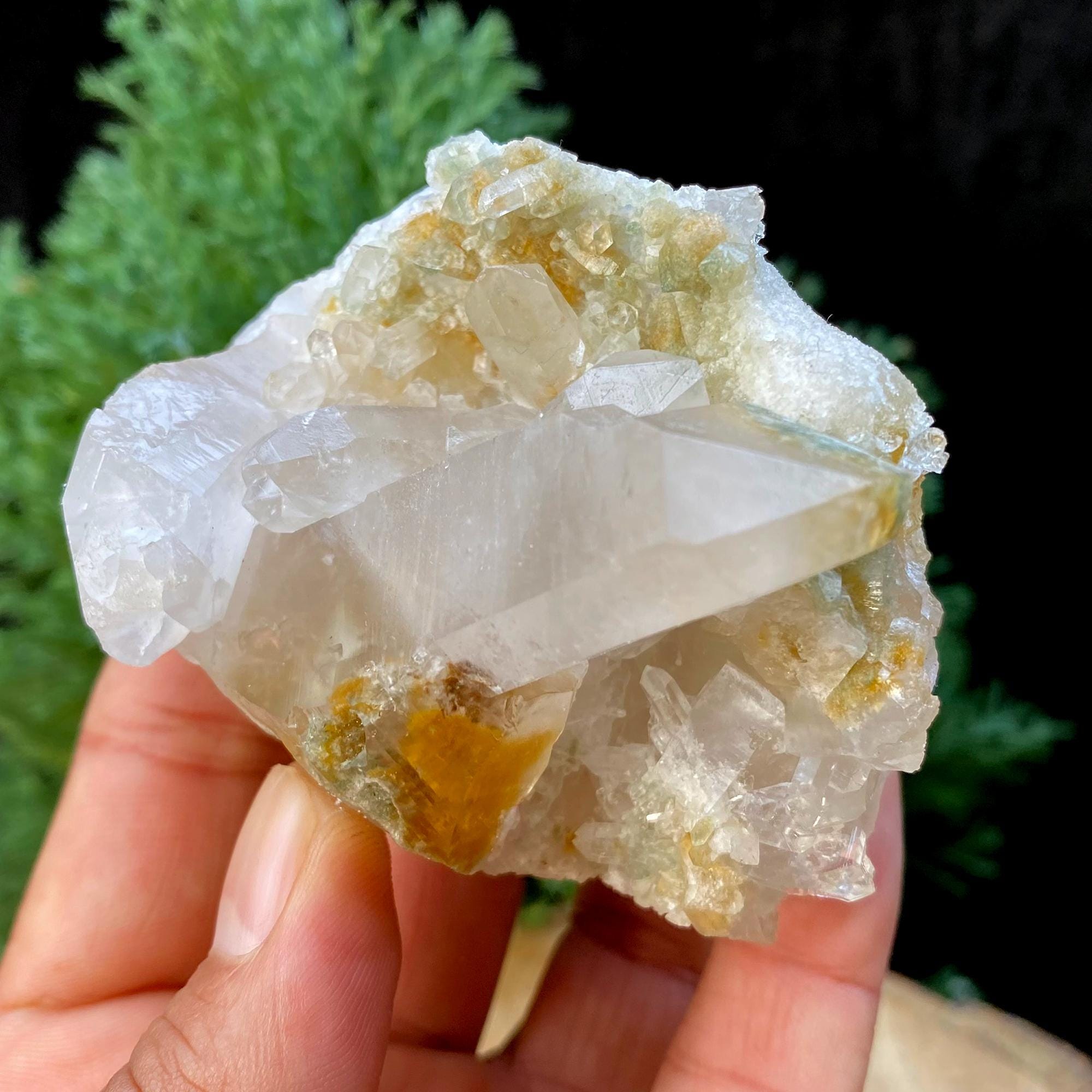 265g Natural Yellow Samadhi Quartz Crystal: Himalayan Healing Stone