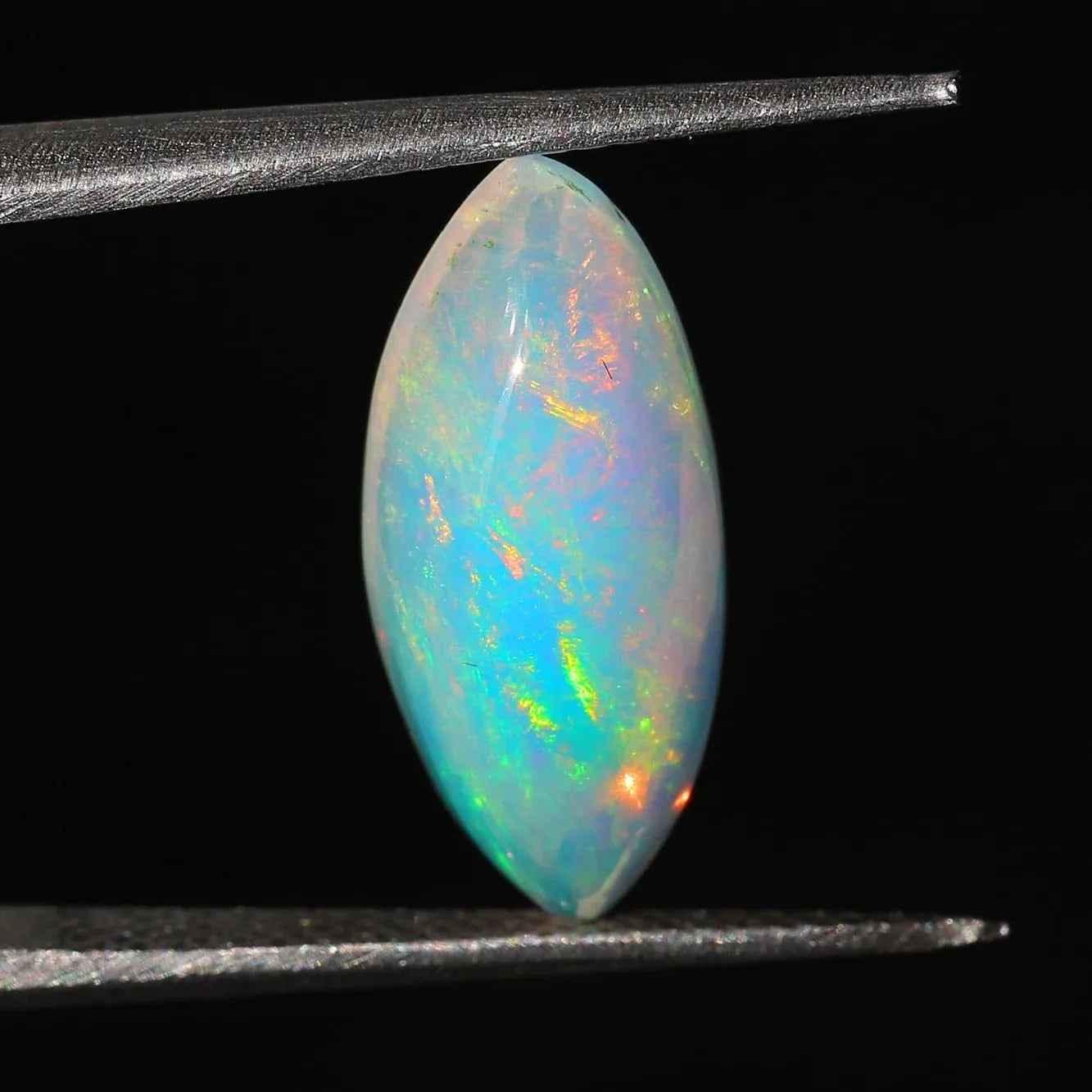 Ethiopian Fire Opal Cabochon: Oval Gemstone for Jewelry Making, 2.1ct loose gemstones