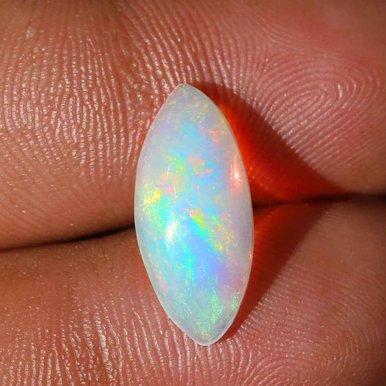 Ethiopian Fire Opal Cabochon: Oval Gemstone for Jewelry Making, 2.1ct loose gemstones