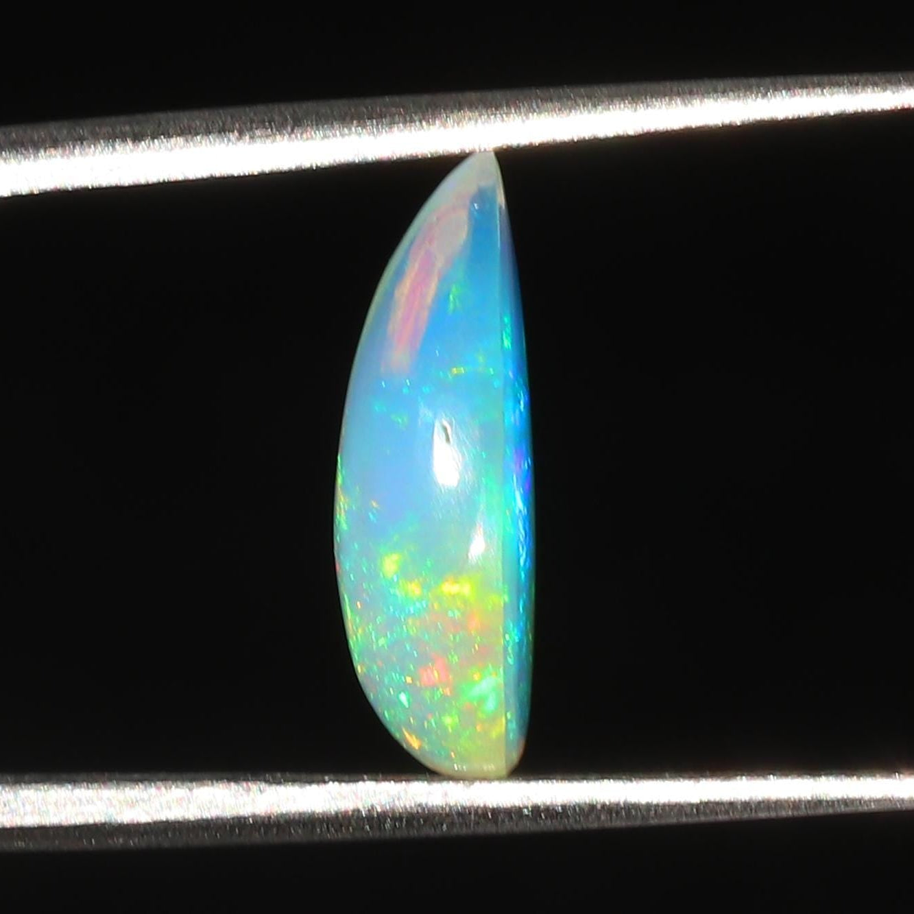 Welo Ethiopian Opal Cabochon: Pear-Cut Fire Opal Gemstone, 3 Cts