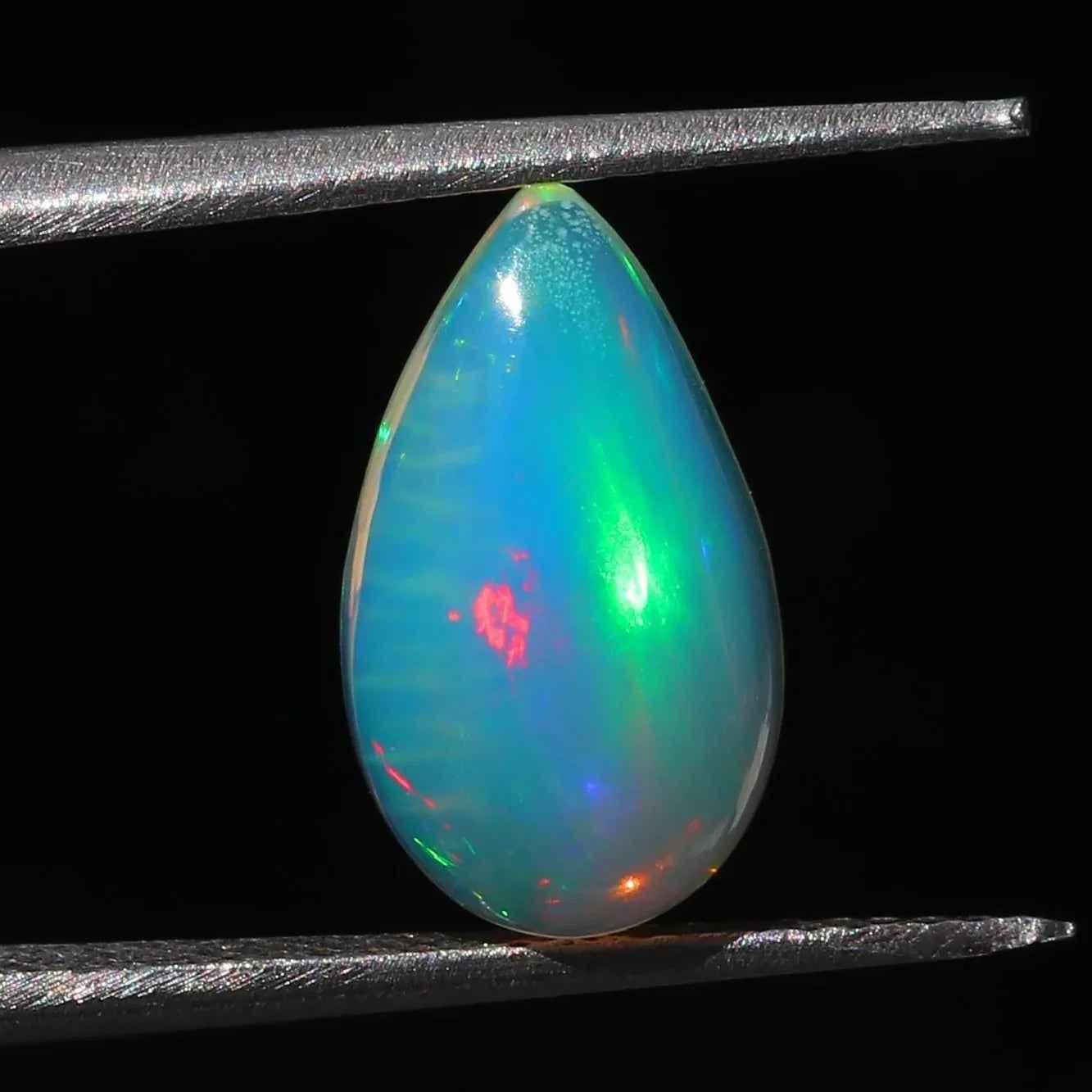 Ethiopian Welo Fire Opal Cabochon Pear Shape Gemstone 1.9 cts loose gemstones
