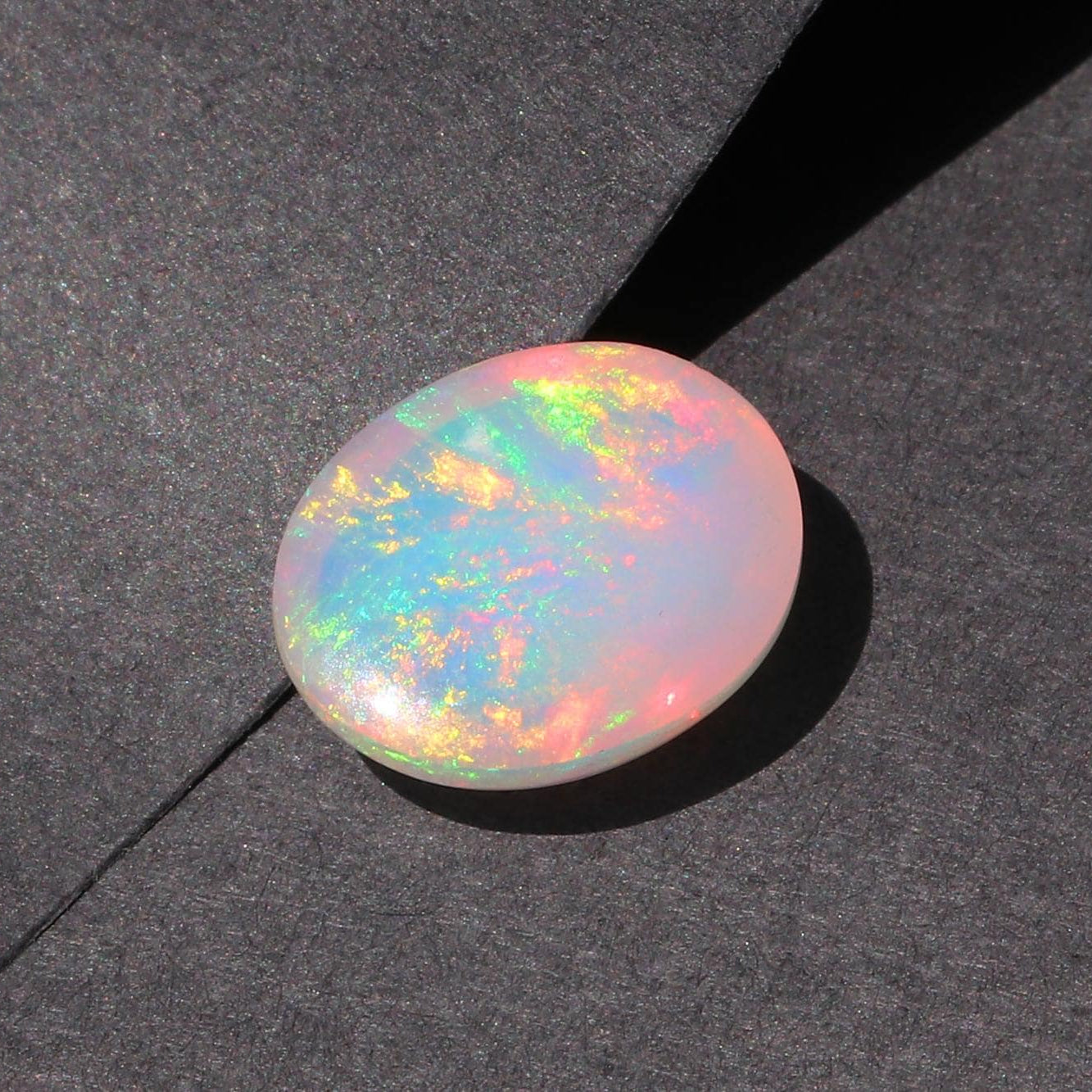Ethiopian Fire Opal Cabochon: 3.25 ct Oval Gemstone for Jewelry