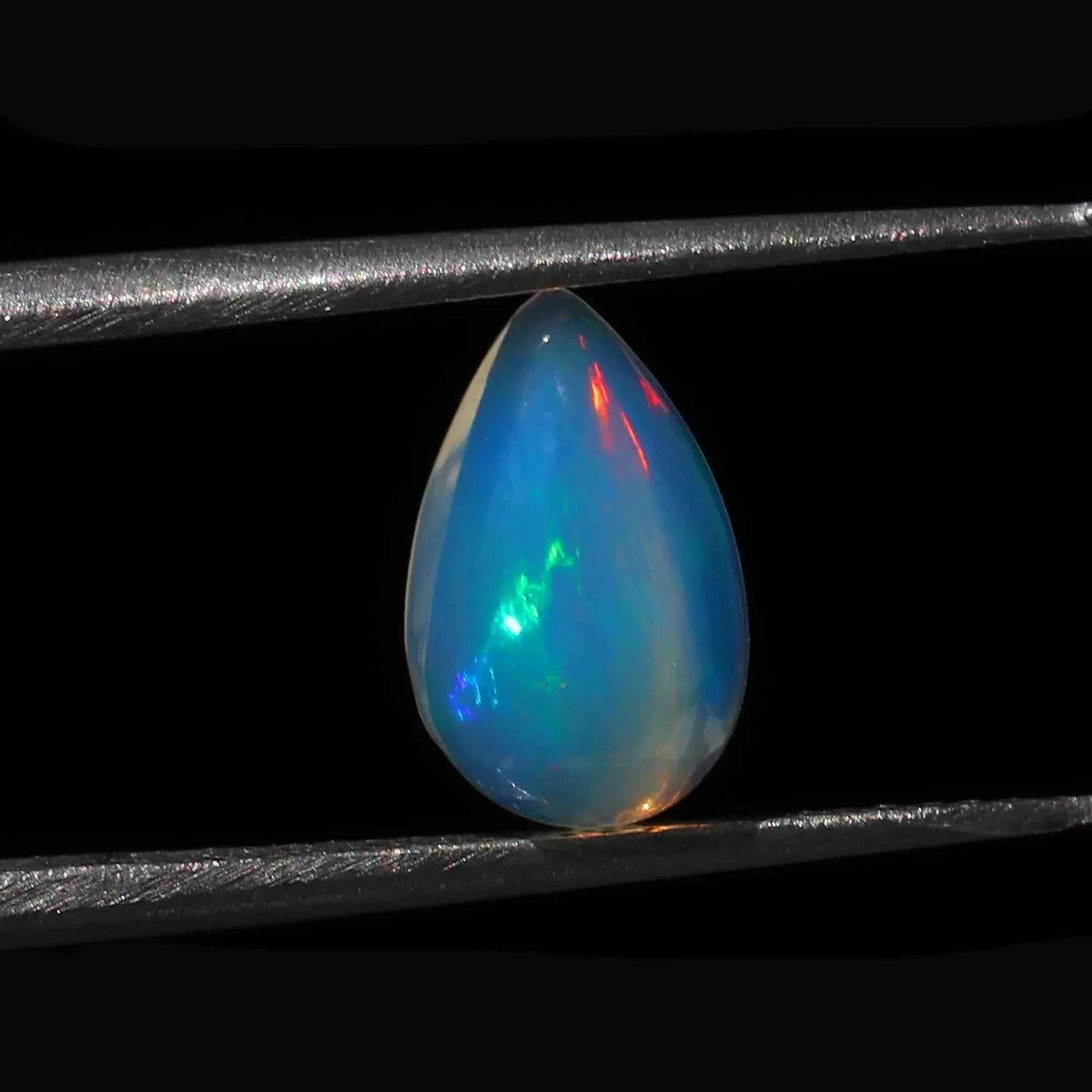 Ethiopian Opal Cabochon 1.45 Carat Pear-Shaped Gemstone for Sale loose gemstones