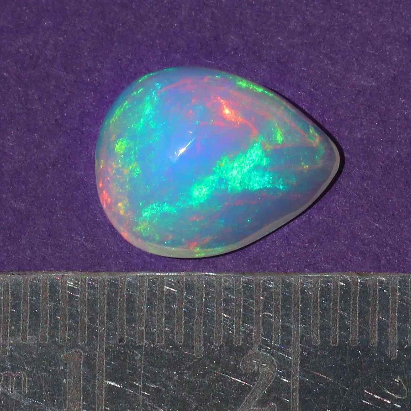 Ethiopian Fire Opal Cabochon: 3.05 ct Pear-Cut Loose Gemstone loose gemstones