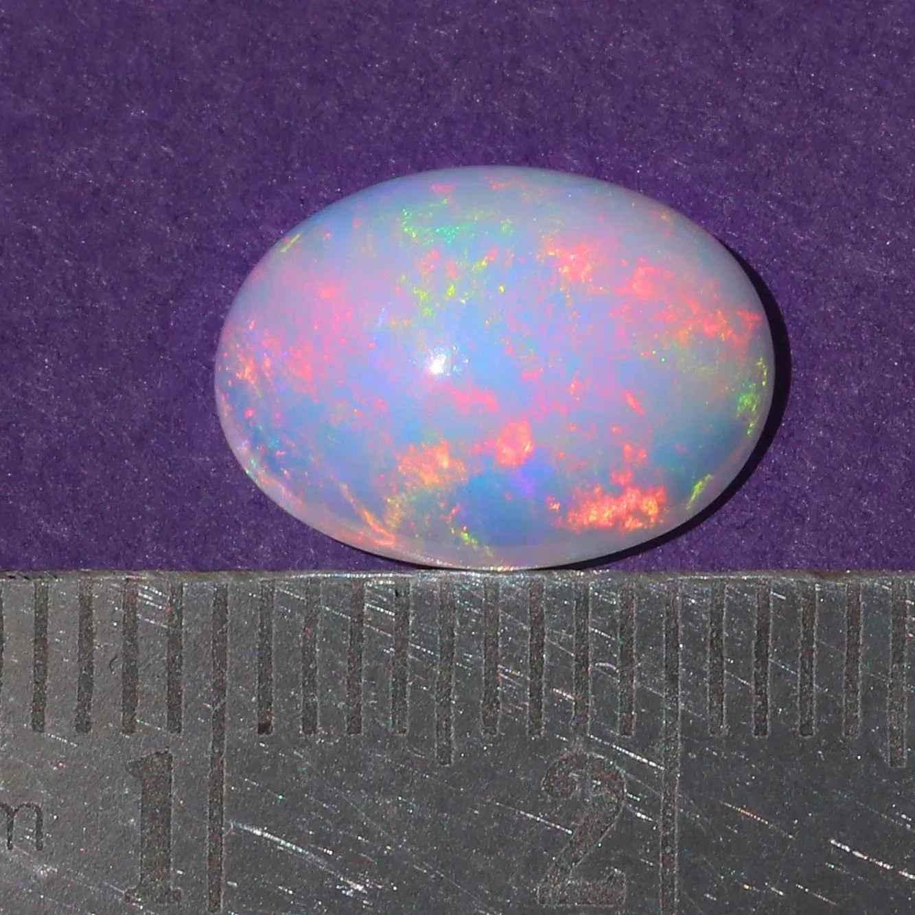 Ethiopian Opal Cabochon 2.66 ct - Multi-Fire Gemstone 9x12mm for Jewelry Making loose gemstones