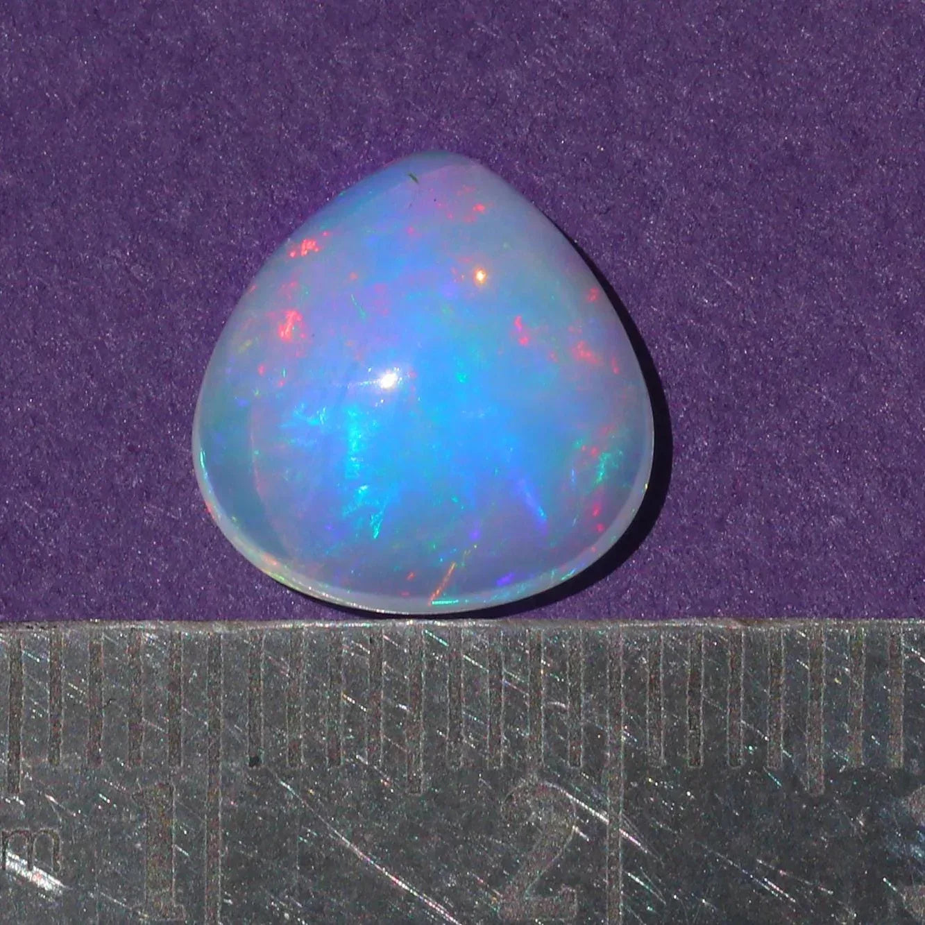 AAA Ethiopian Welo Fire Opal Cabochon - Trillion Cut Loose Gemstone 2.45 Carat for Jewelry Making loose gemstones