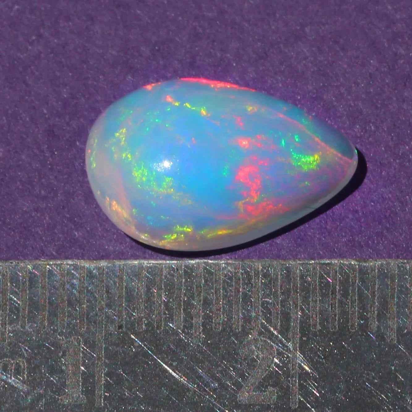 Ethiopian Fire Opal Pear Gemstone Cabochon 2.65 Carat loose gemstones