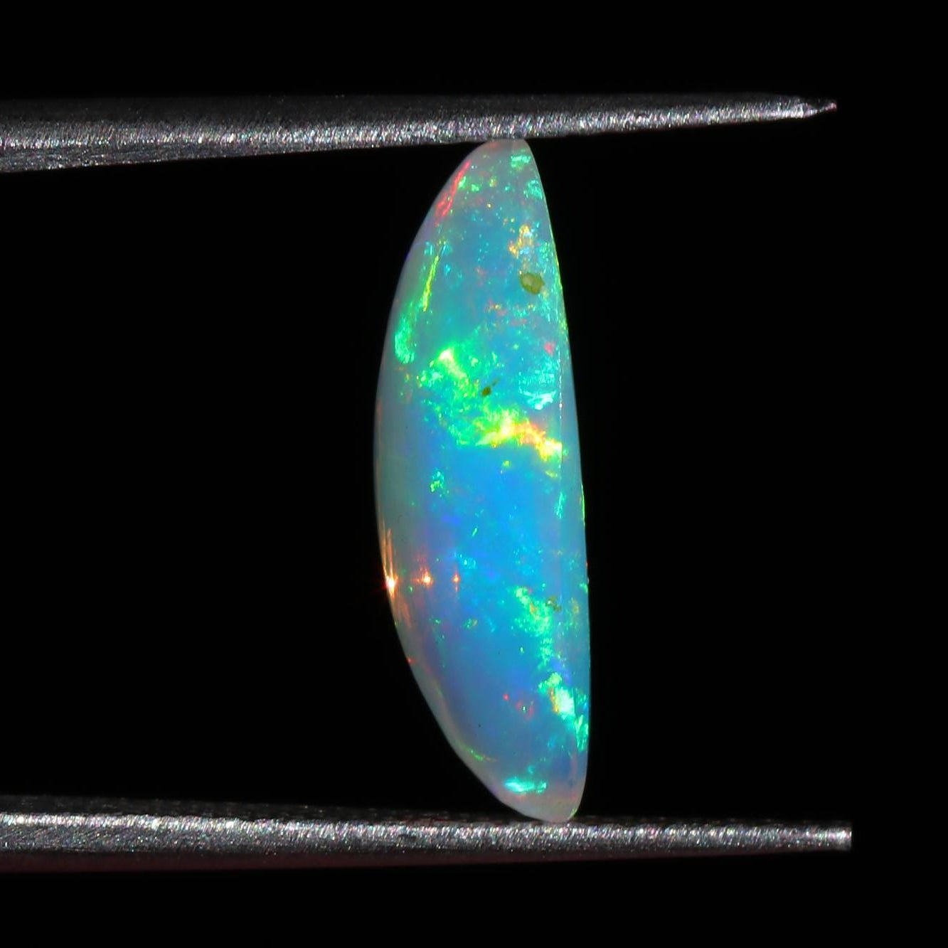 White Ethiopian Fire Opal Cabochon: 2.75 Carat Marquise Gemstone for Jewelry