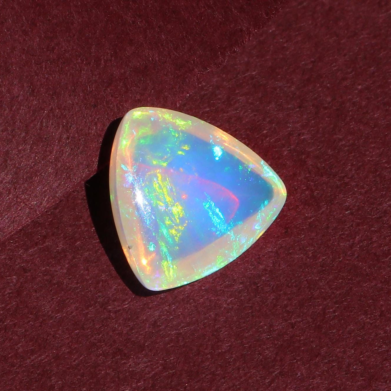 2.39 Carat Trillion Ethiopian Fire Opal Cabochon - Loose Gemstone