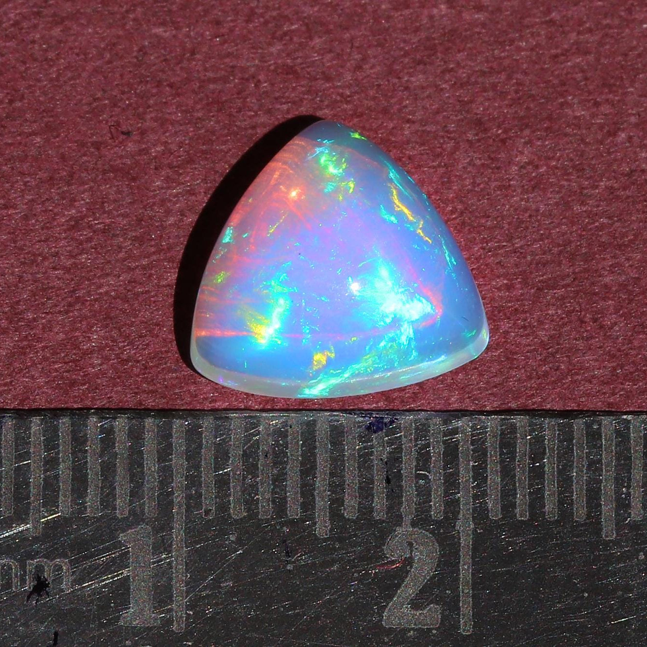 2.39 Carat Trillion Ethiopian Fire Opal Cabochon - Loose Gemstone