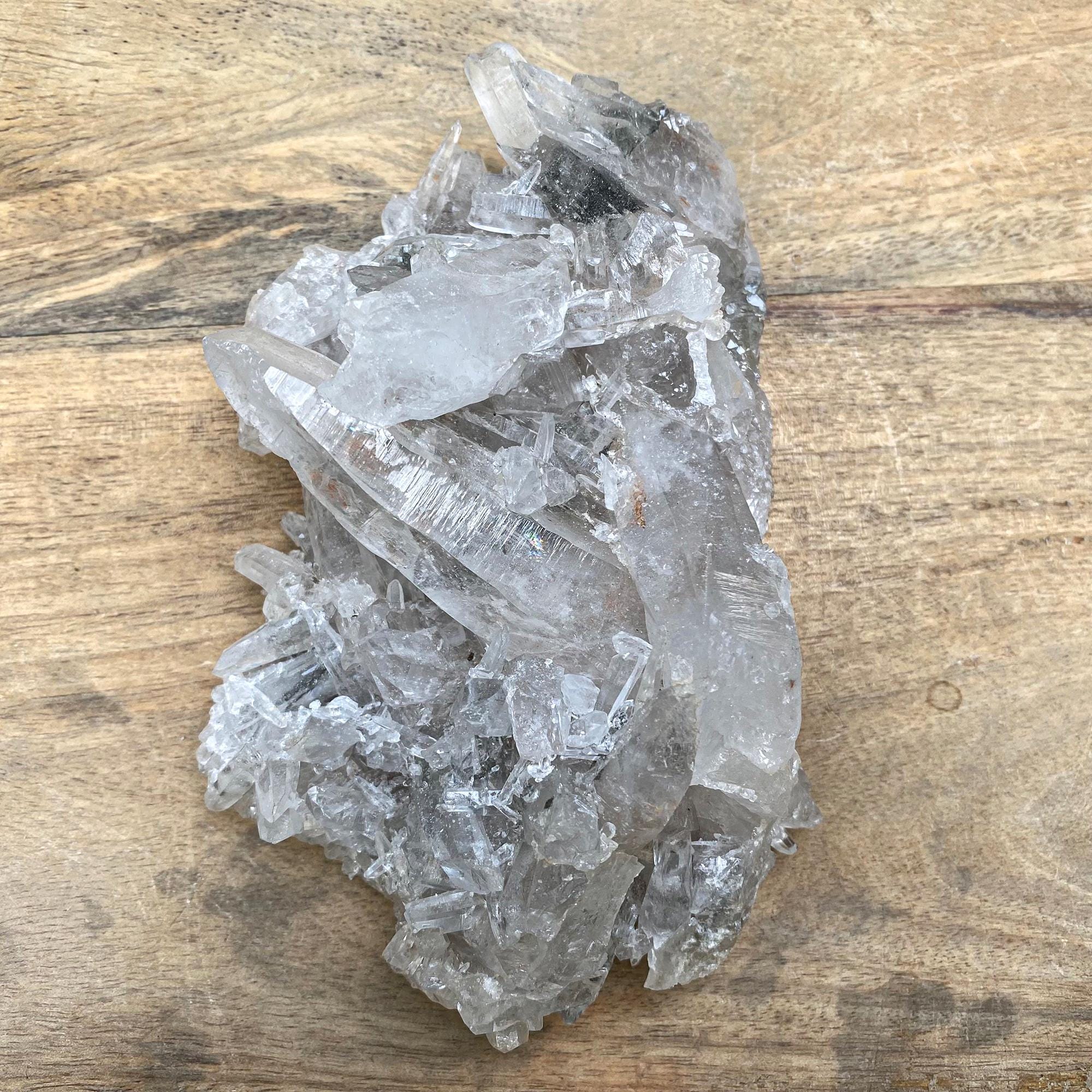 Black Tourmaline Quartz Crystal, Kullu Valley India, 455gm Rough