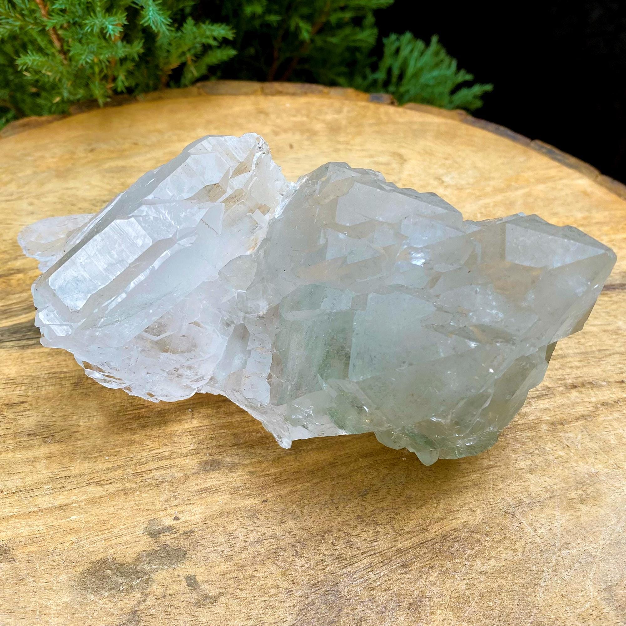 Natural Green Chlorite Quartz Crystal from Manihar  Healing Collectors Specimen, 470gm