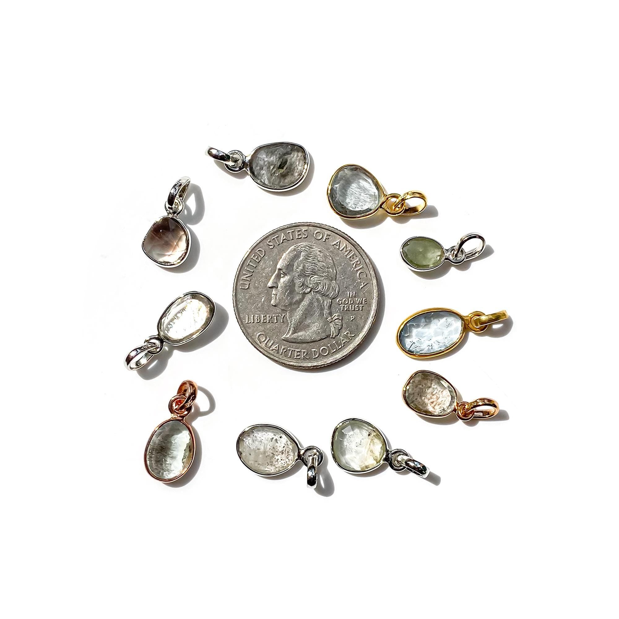 Vintage Moss Aquamarine 925 Silver Pendant: Handmade Boho Necklace