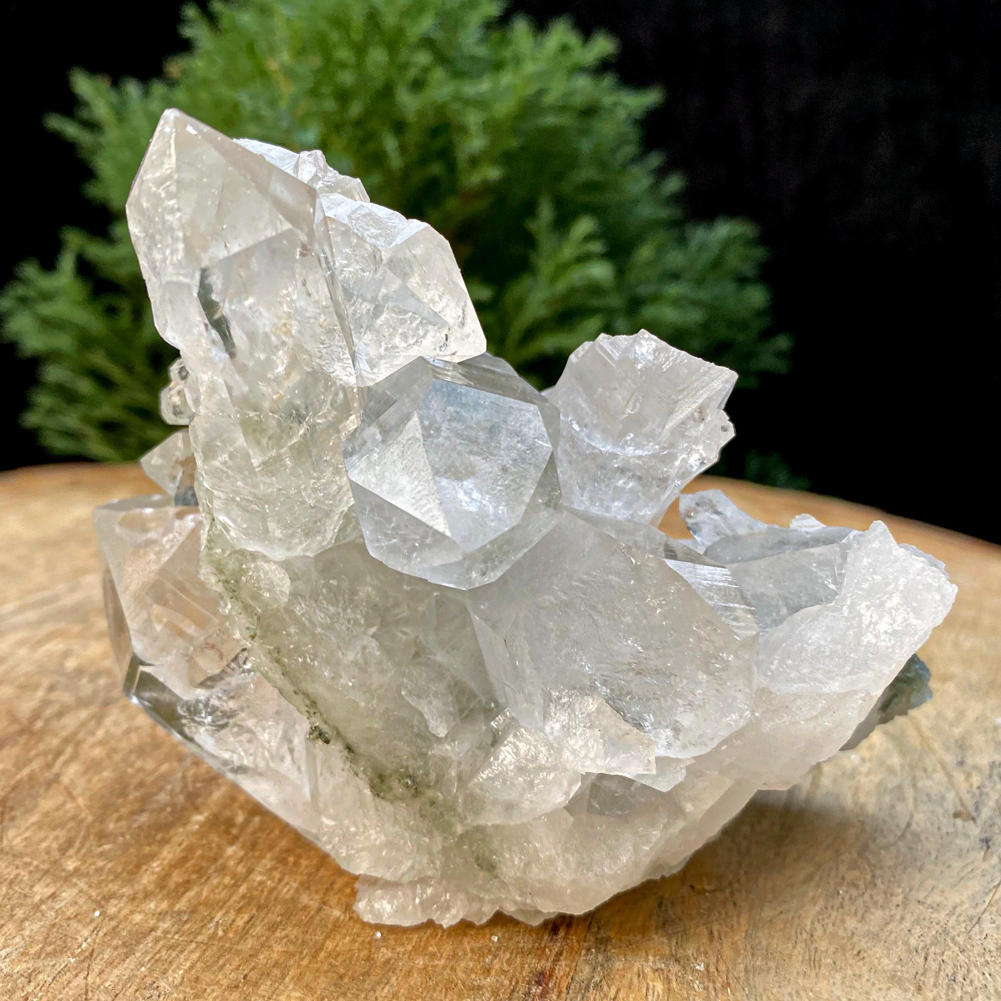 Clear Chlorite Quartz Point from Kullu Valley  Raw Healing Crystal, Energy Cleansing Stone, 355gm