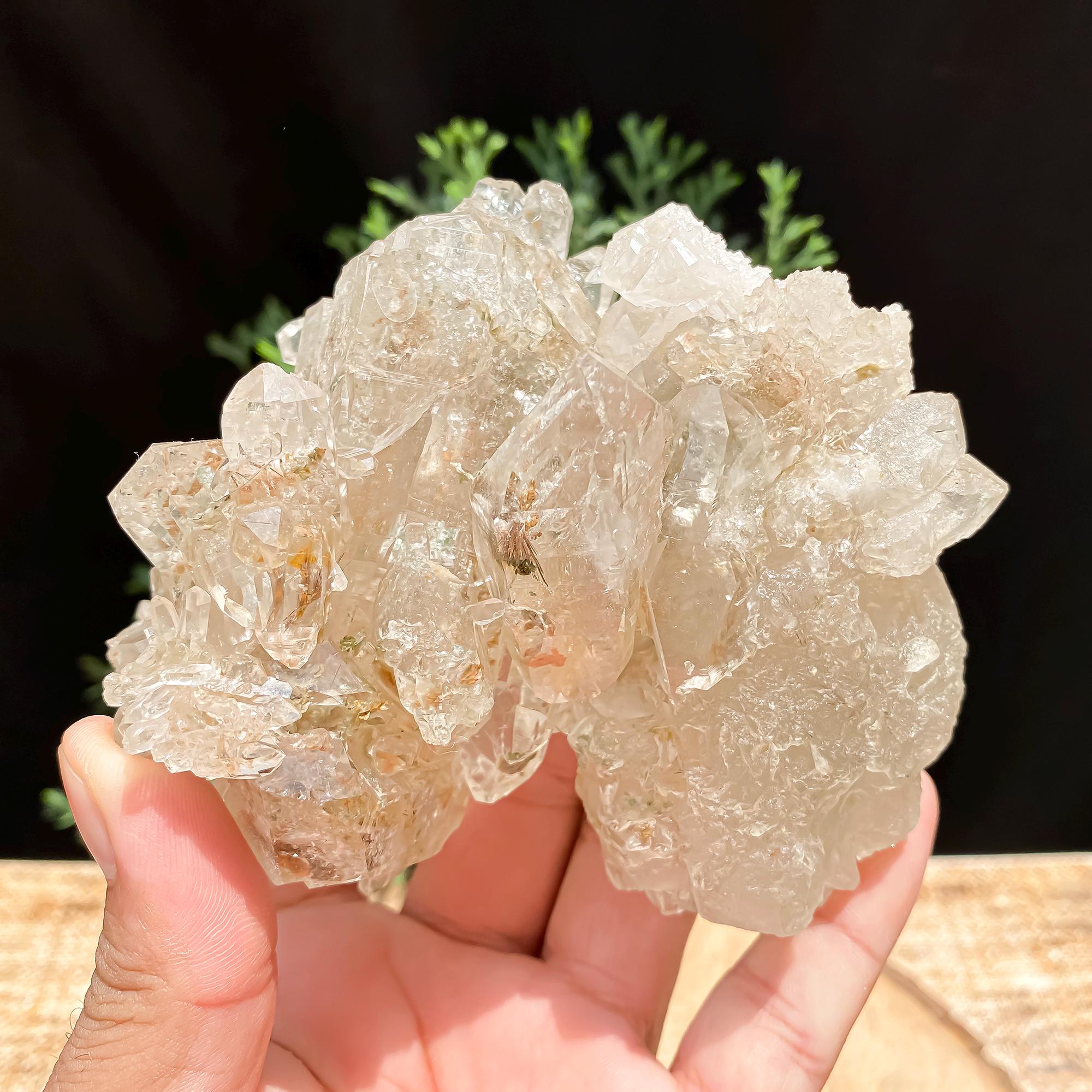 Natural Himalayan Gwindel Quartz Crystal: Twisted Mineral Specimen Rough, 575gm Statement Home Decor