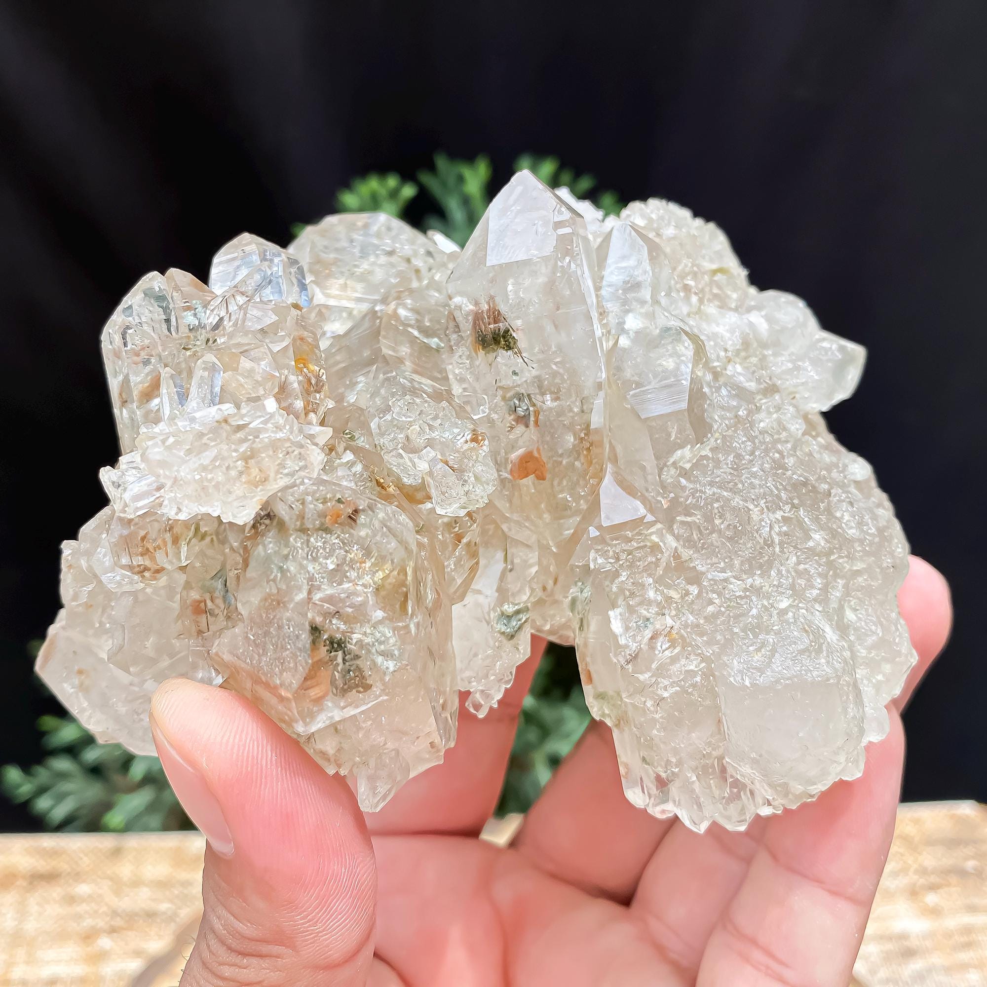 Natural Himalayan Gwindel Quartz Crystal: Twisted Mineral Specimen Rough, 575gm Statement Home Decor