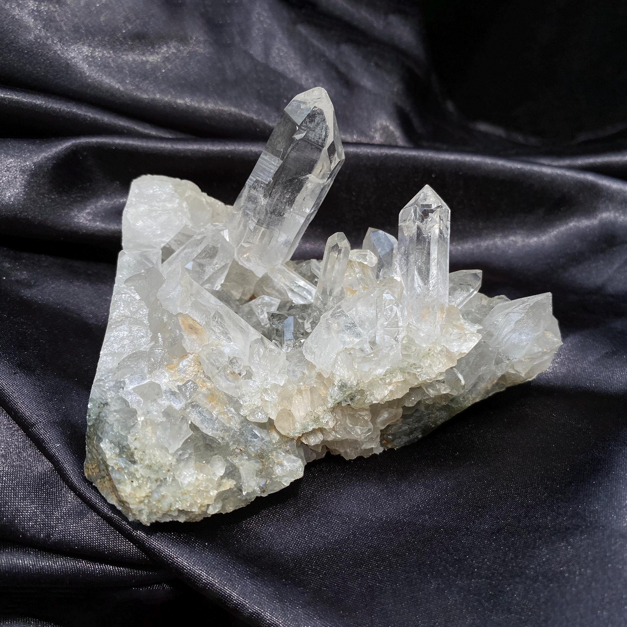 Himalayan Green Chlorite Quartz Cluster 435gm  Raw Mineral Specimen for Healing & Home Decor