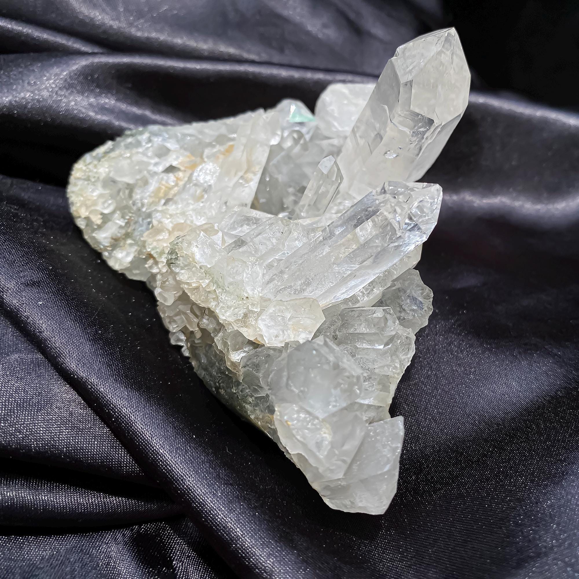 Himalayan Green Chlorite Quartz Cluster 435gm  Raw Mineral Specimen for Healing & Home Decor