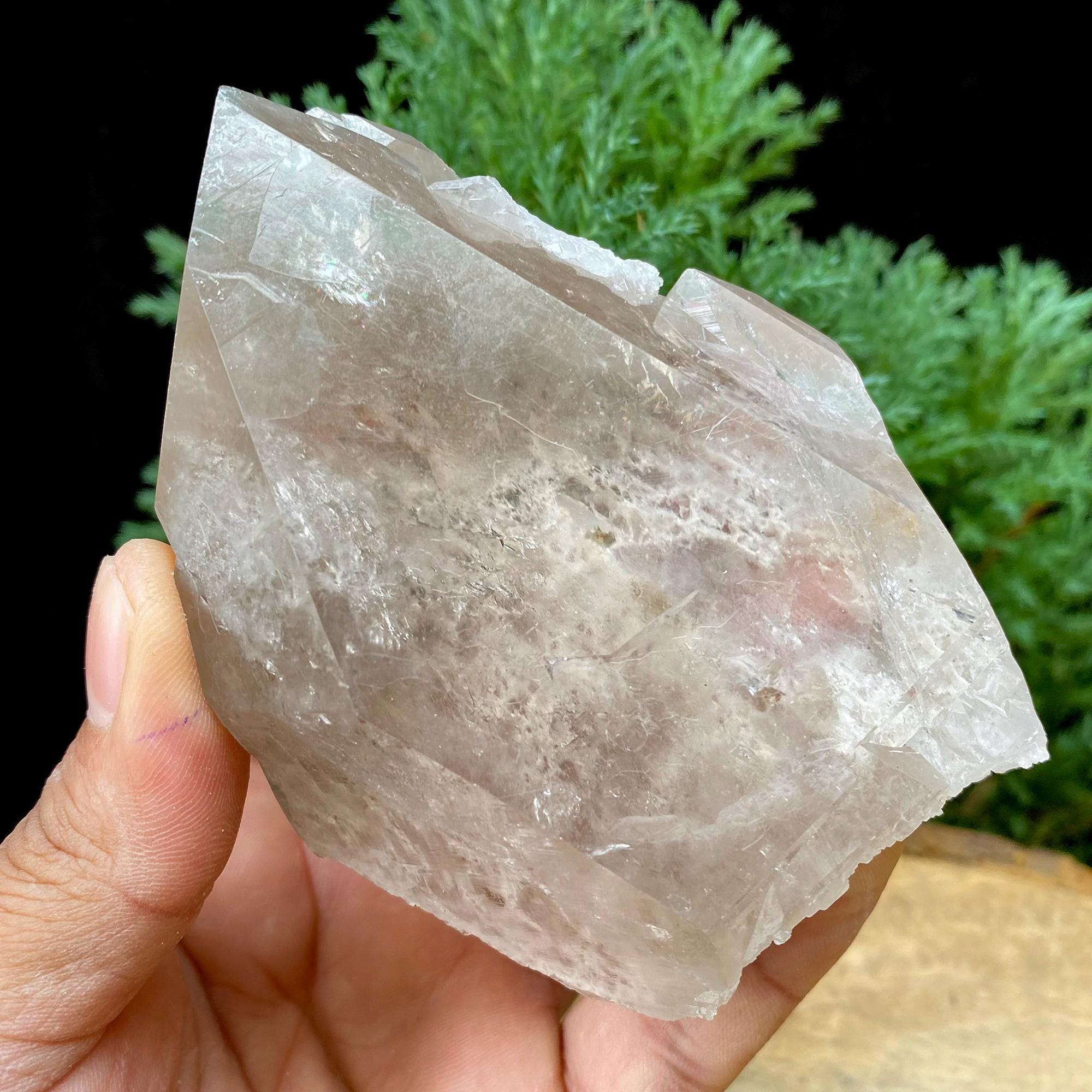 Natural Pointed Smoky Quartz Crystal: 370gm Rough Healing Stone