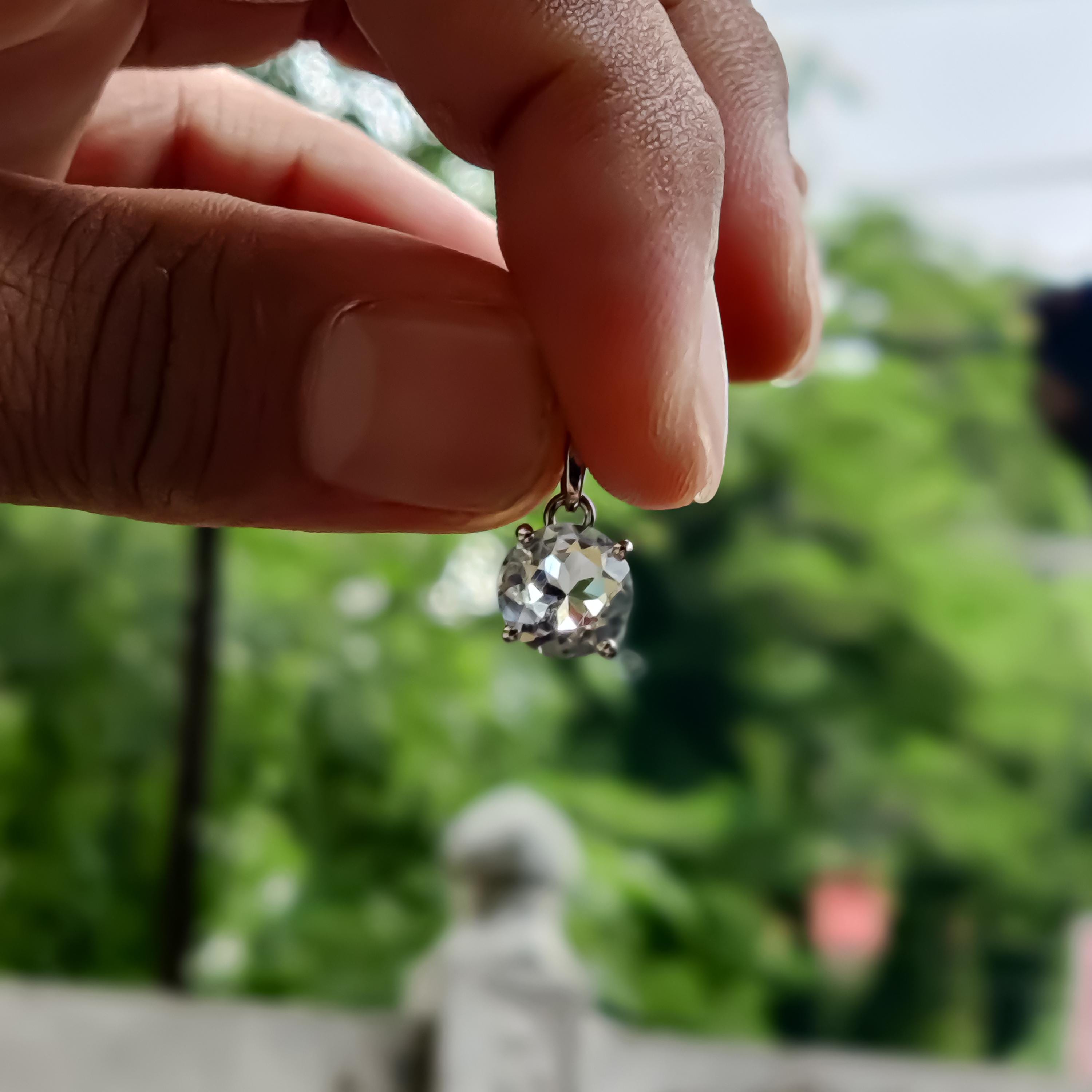 Sterling Silver Petalite Pendant – 9mm Faceted Round Gemstone