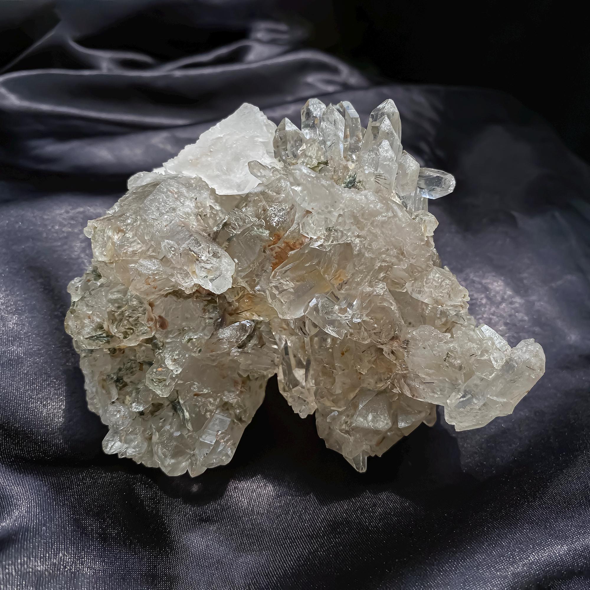 Natural Himalayan Gwindel Quartz Crystal: Twisted Mineral Specimen Rough, 575gm Statement Home Decor