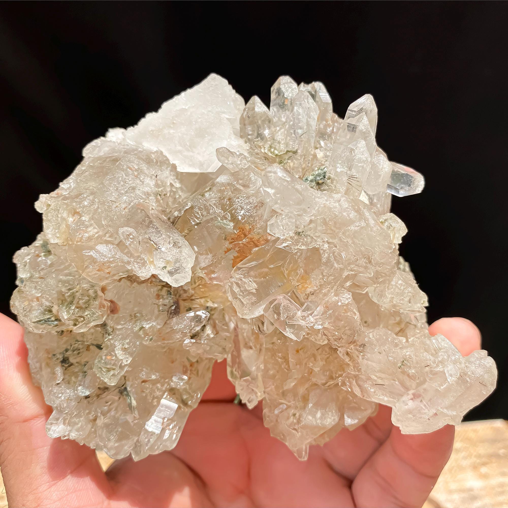 Natural Himalayan Gwindel Quartz Crystal: Twisted Mineral Specimen Rough, 575gm Statement Home Decor