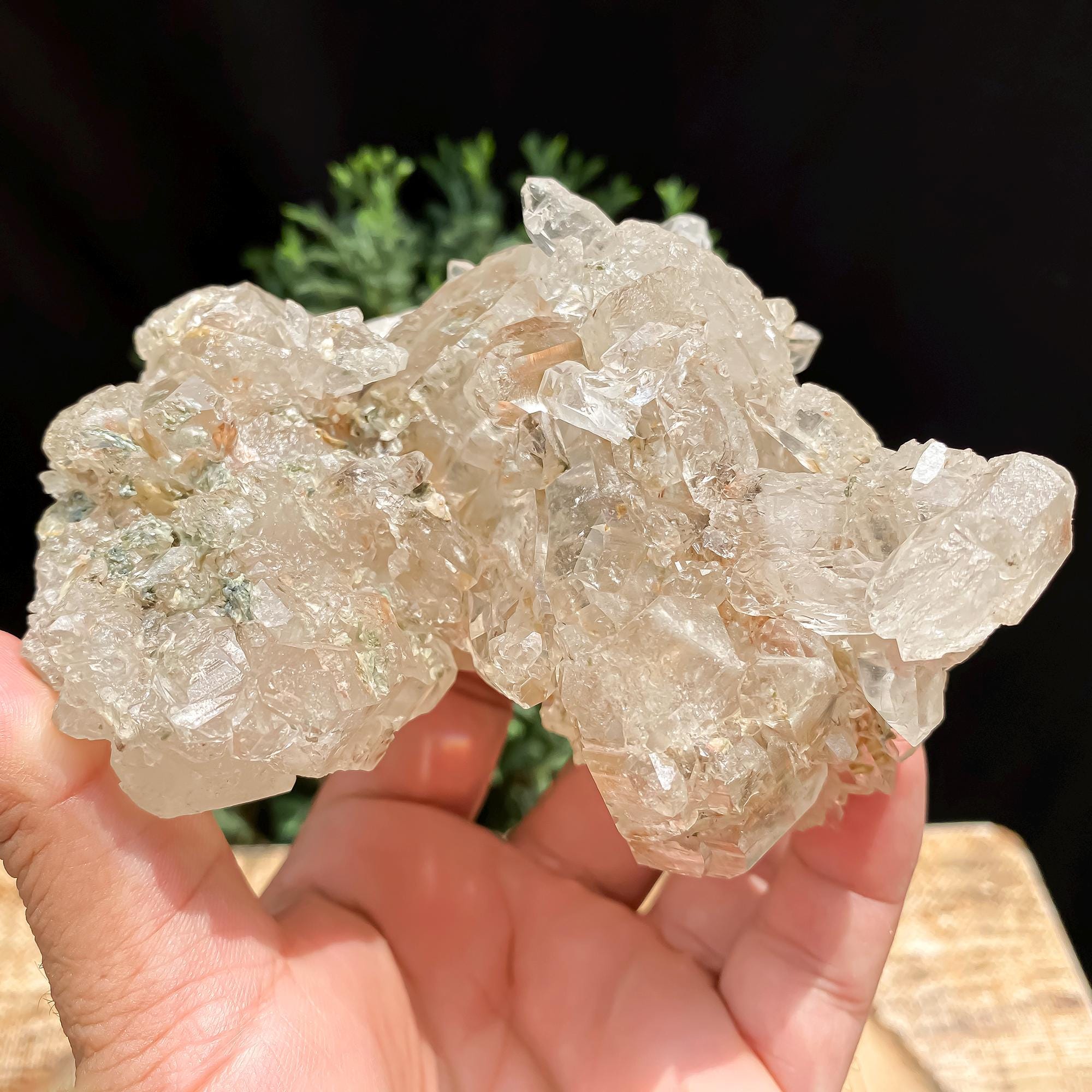 Natural Himalayan Gwindel Quartz Crystal: Twisted Mineral Specimen Rough, 575gm Statement Home Decor