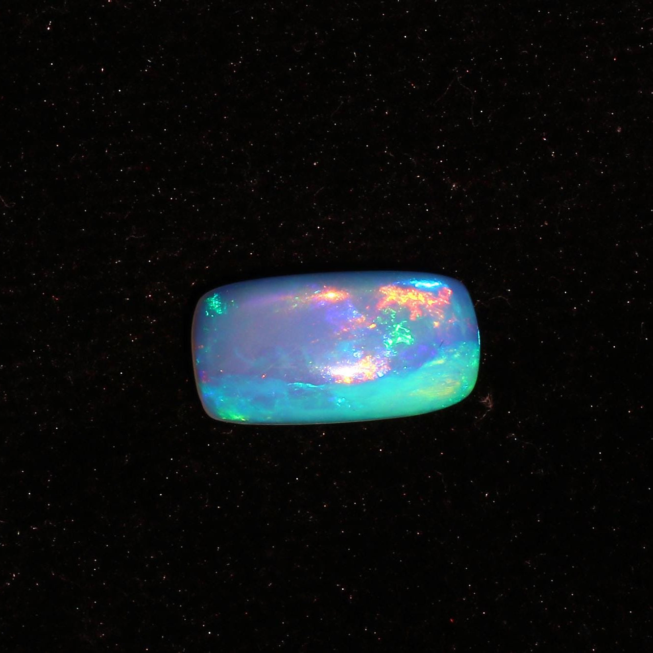 Ethiopian Fire Opal Cabochon: Long Cushion Gemstone, October Birthstone