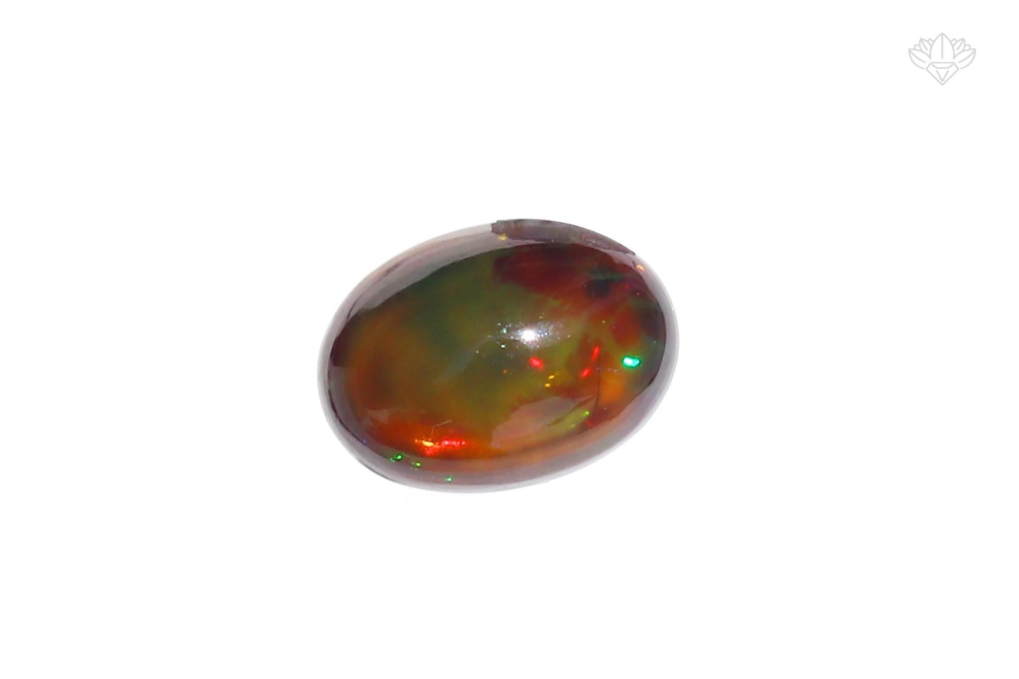 2.68 Crt Ethiopian Black Opal Stone: Oval Cabochon, Jewelry Making