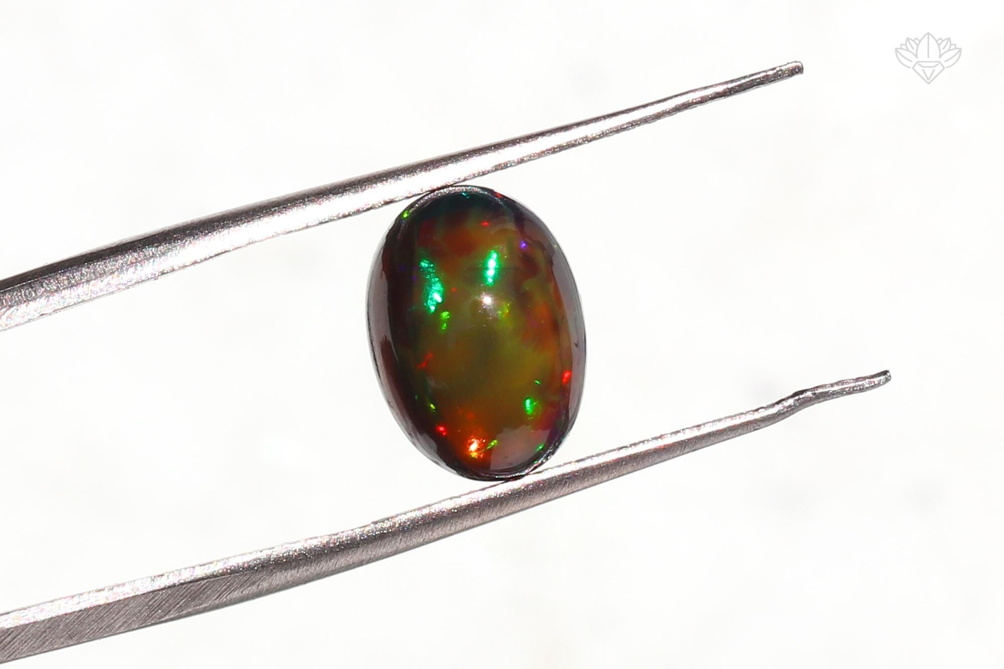 2.68 Crt Ethiopian Black Opal Stone: Oval Cabochon, Jewelry Making