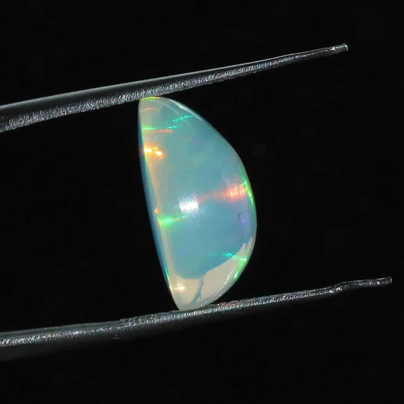 3.21 Carat Ethiopian Opal Cabochon: White Fire Opal Oval Gemstone loose gemstones