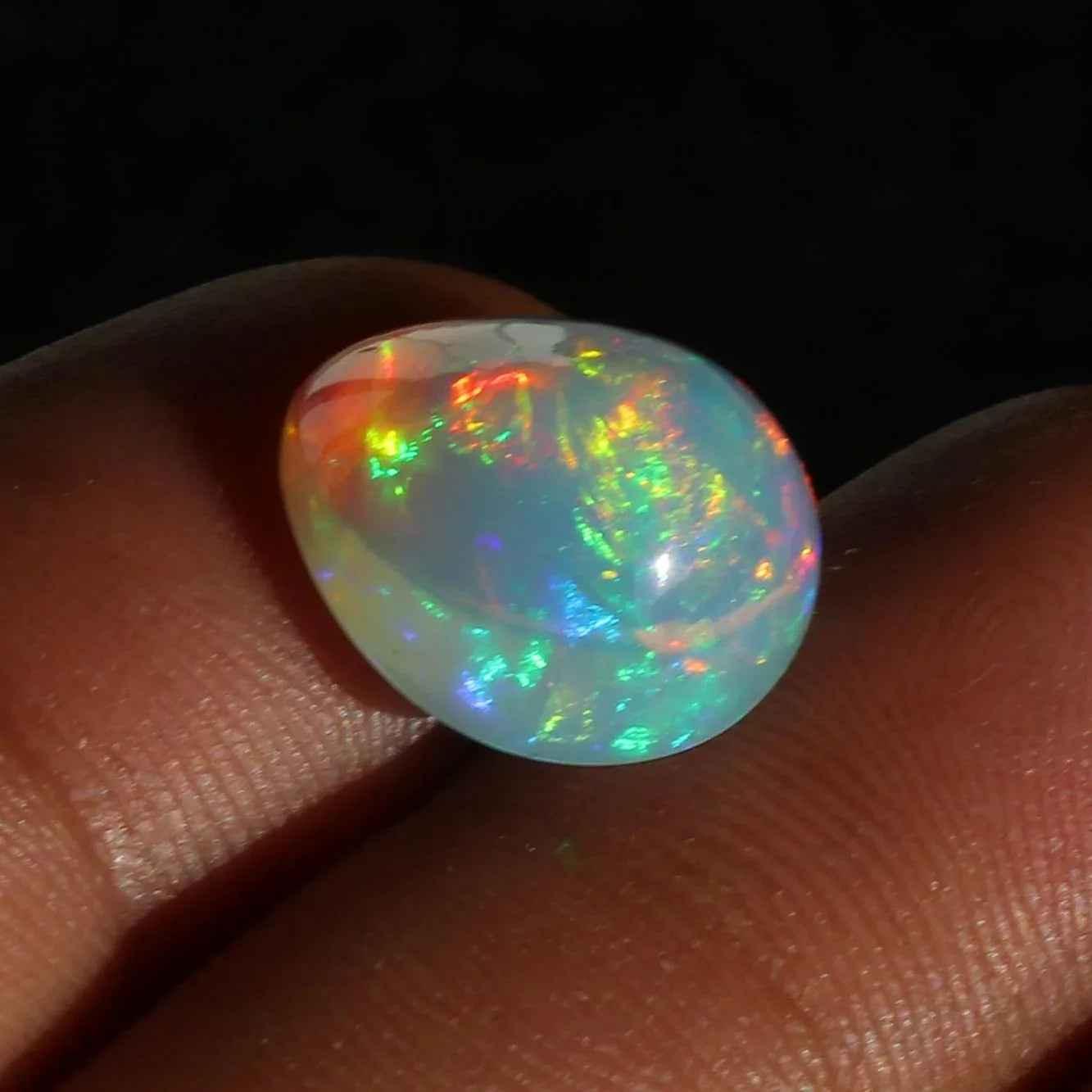 Ethiopian Welo Opal Cabochon: 5.76 ct Pear Shape Gemstone loose gemstones