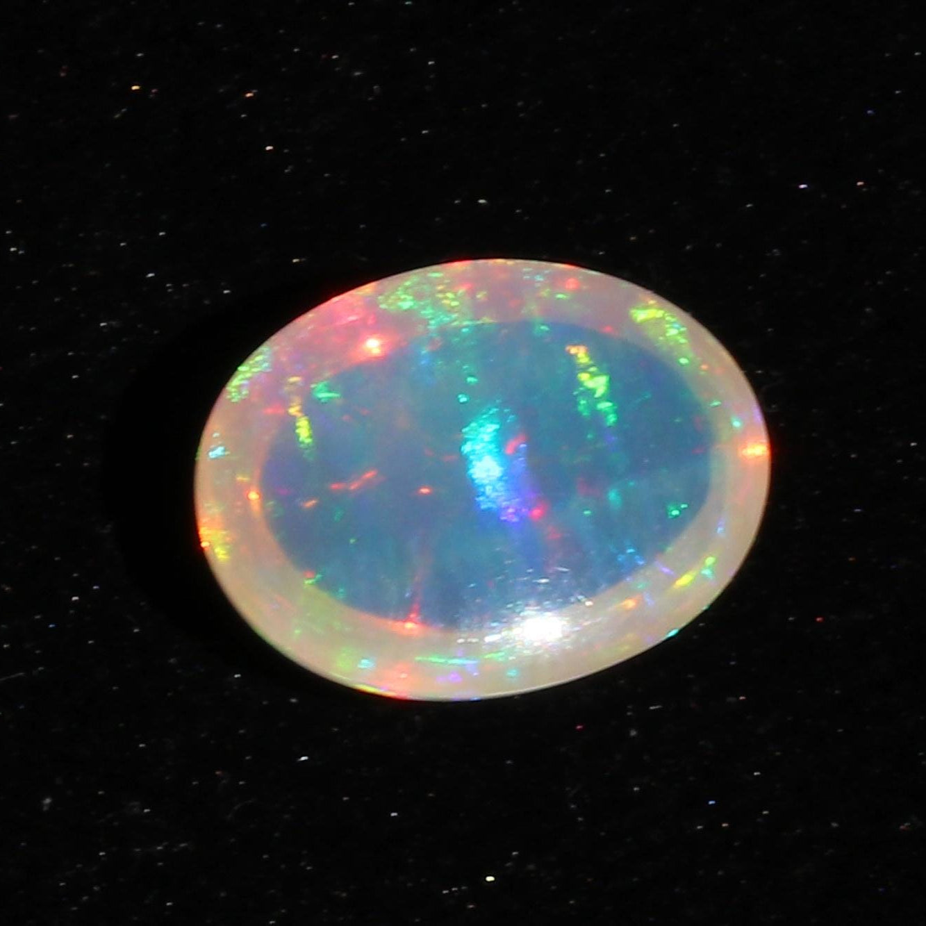 Ethiopian Welo Opal Cabochon: 5.4ct Oval Gemstone for Jewelry Making