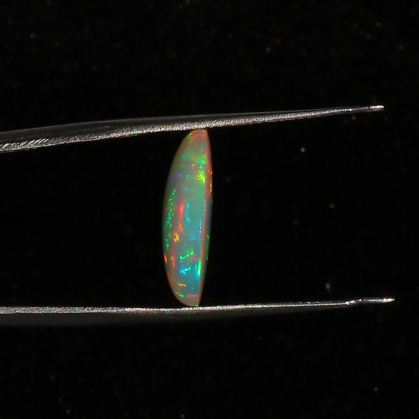 Ethiopian Welo Opal Cabochon: Natural White Fire Opal, October Birthstone (11x16mm, 3.8 Cts)