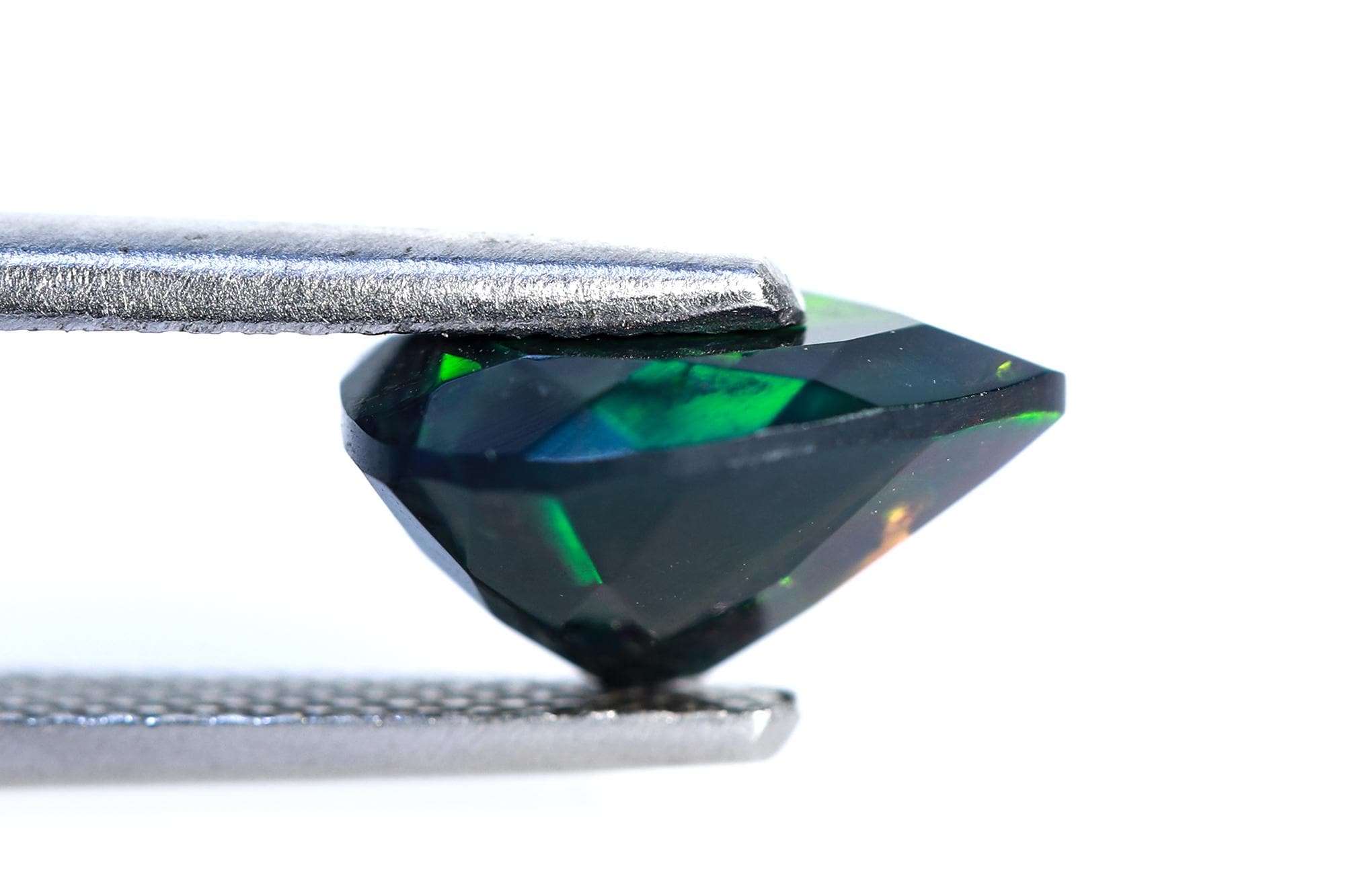 Welo Ethiopian Black Opal Pear Cabochon: 9x11mm Loose Gemstone