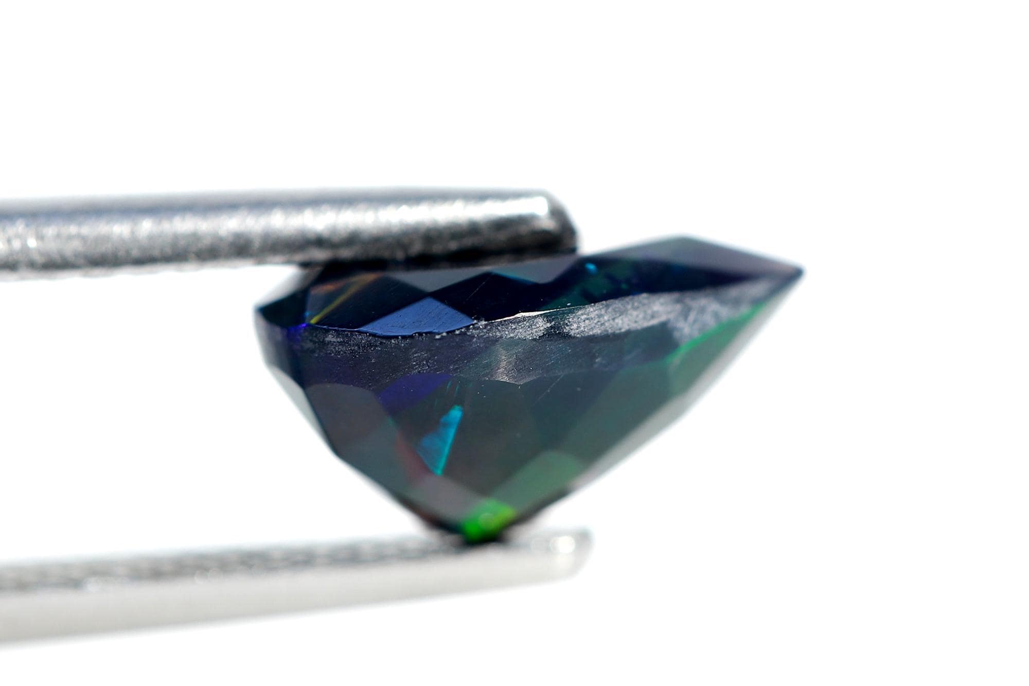 Welo Ethiopian Black Opal Pear Cabochon: 6x11mm Loose Gemstone