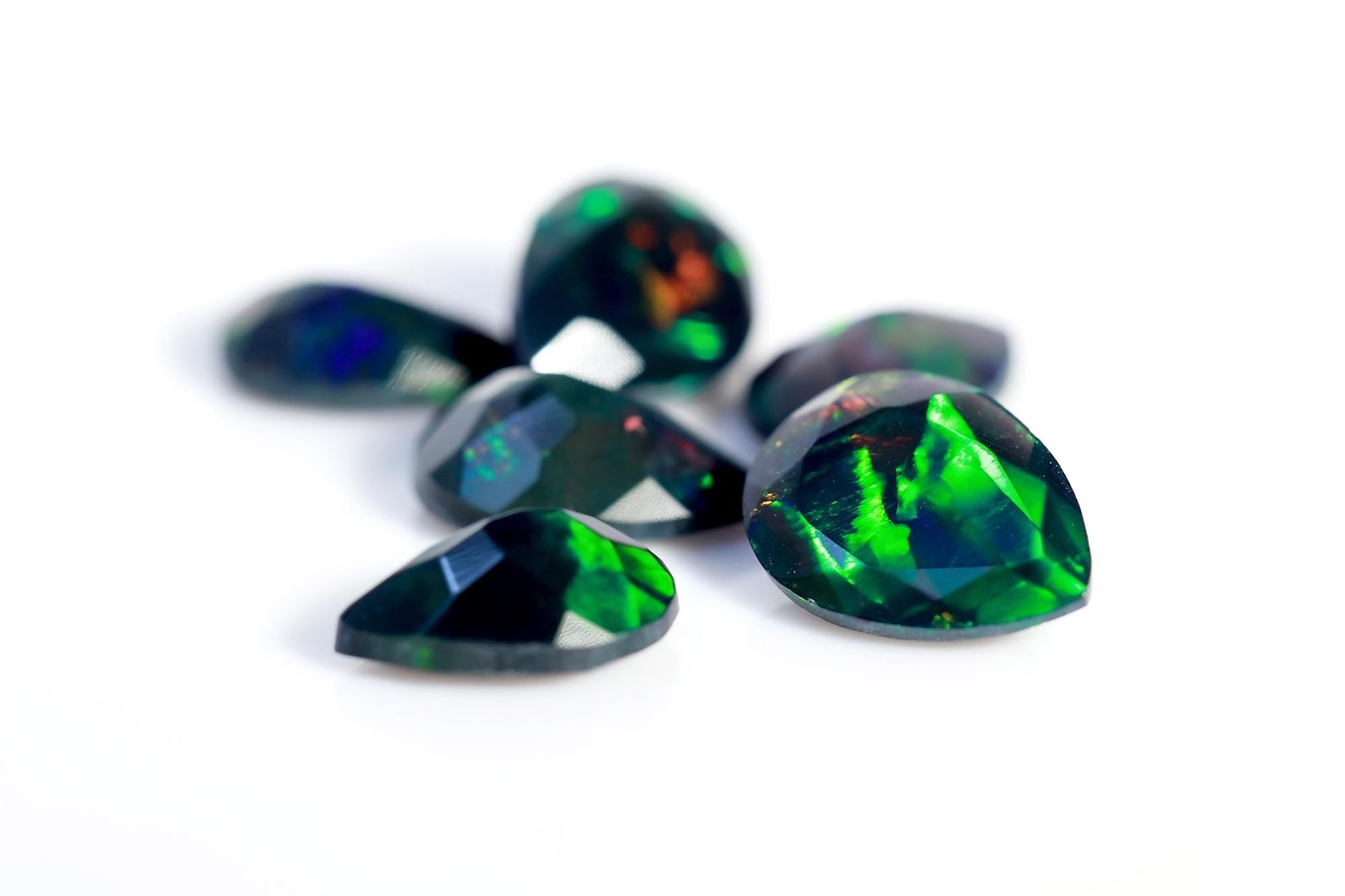 4.78 Ct Ethiopian Welo Black Opal Pear Cabochon: Multi-Fire Gemstone