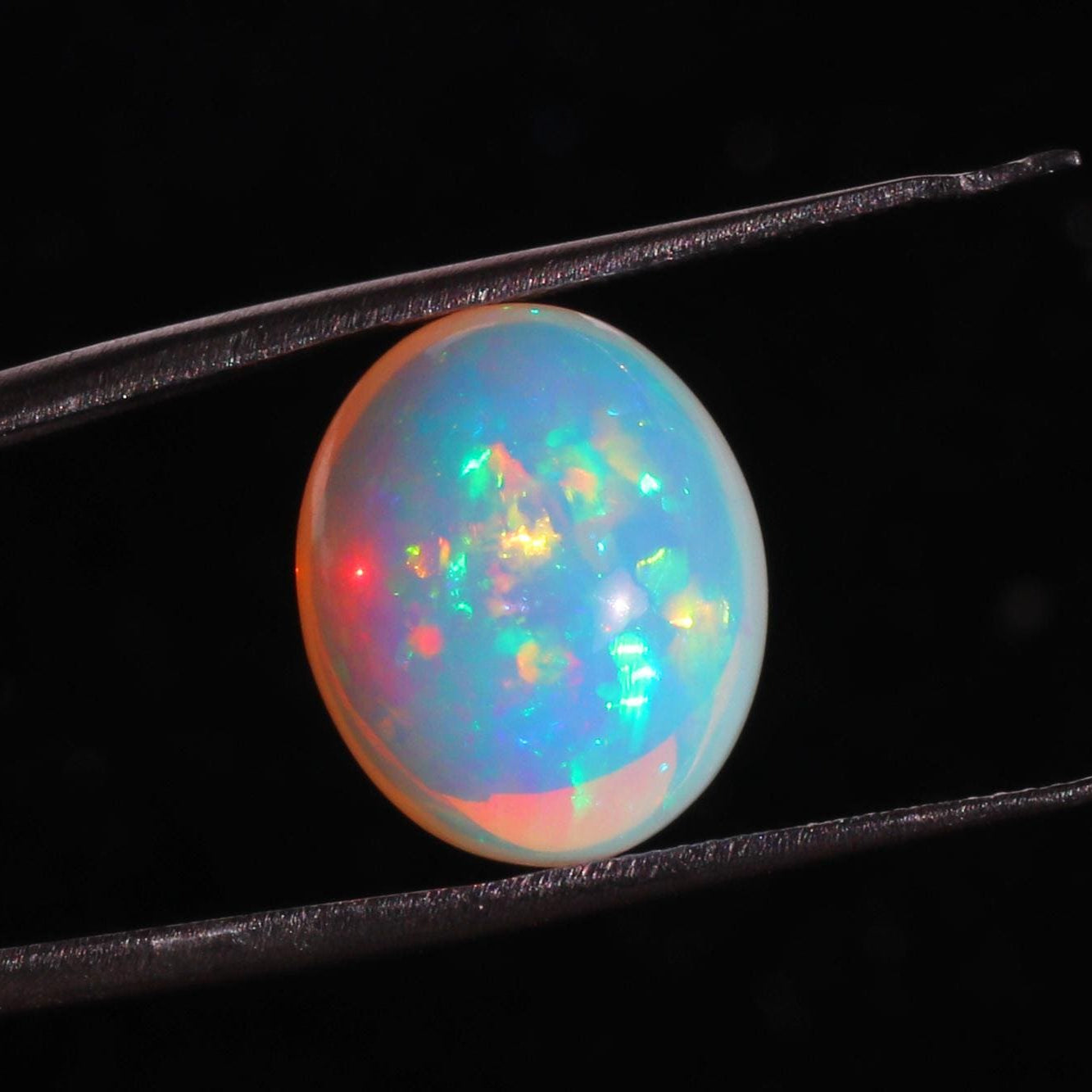 7.70 Cts Ethiopian Fire Opal Cabochon: October Birthstone