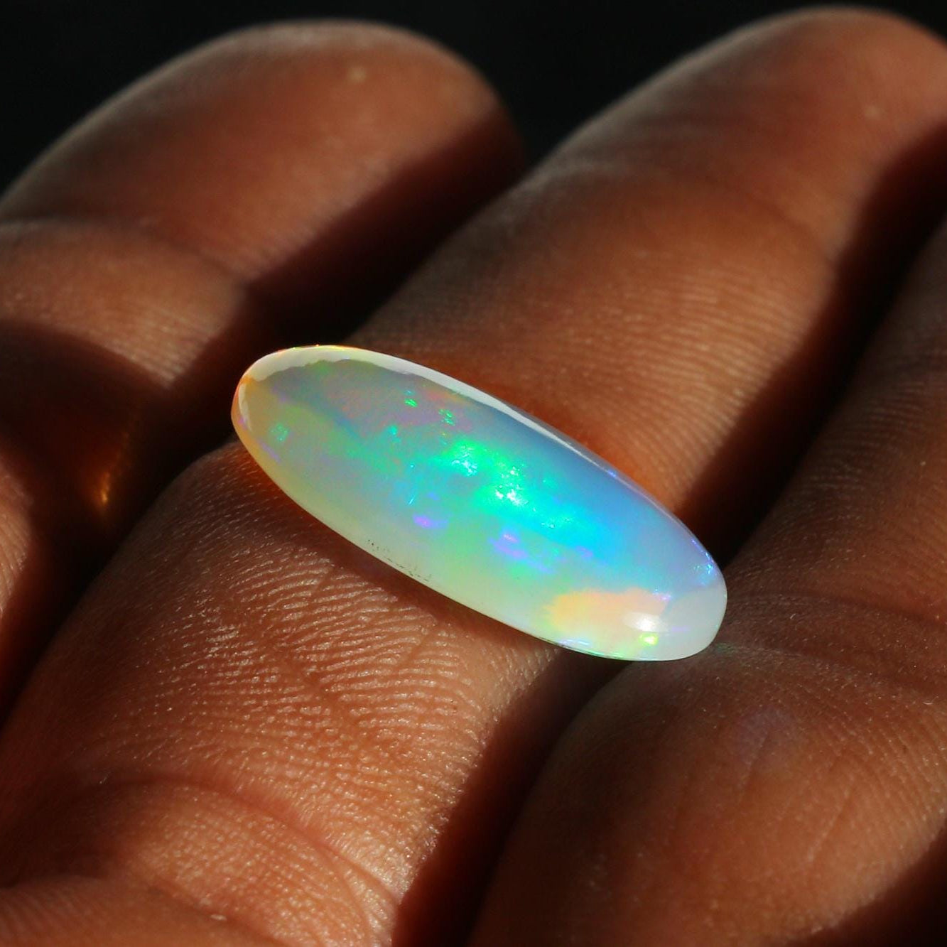 Ethiopian Welo Opal Cabochon: 11x20mm Natural Fire Opal Gemstone