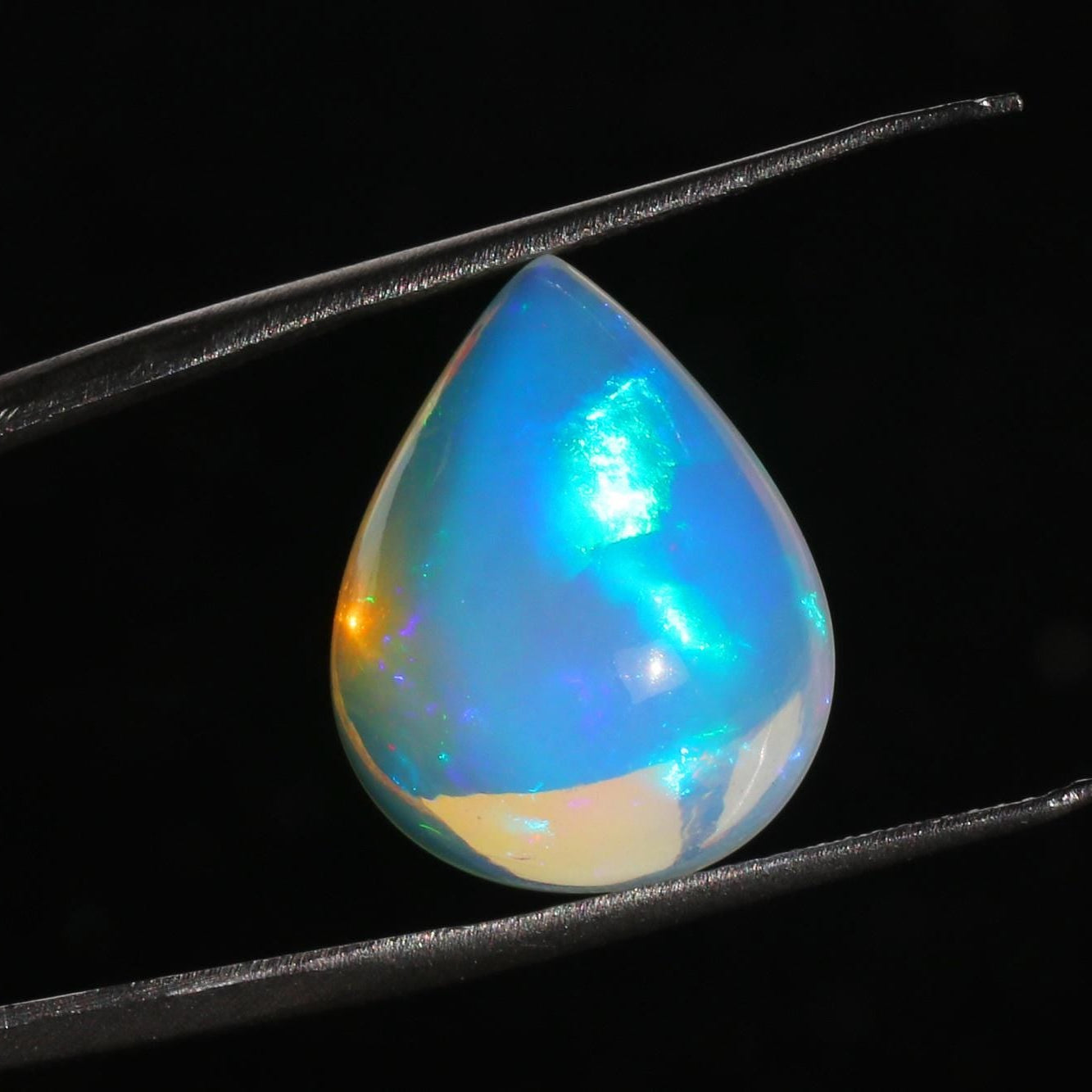 Ethiopian Welo Opal Cabochon: Rainbow Fire Gemstone, 14x18mm